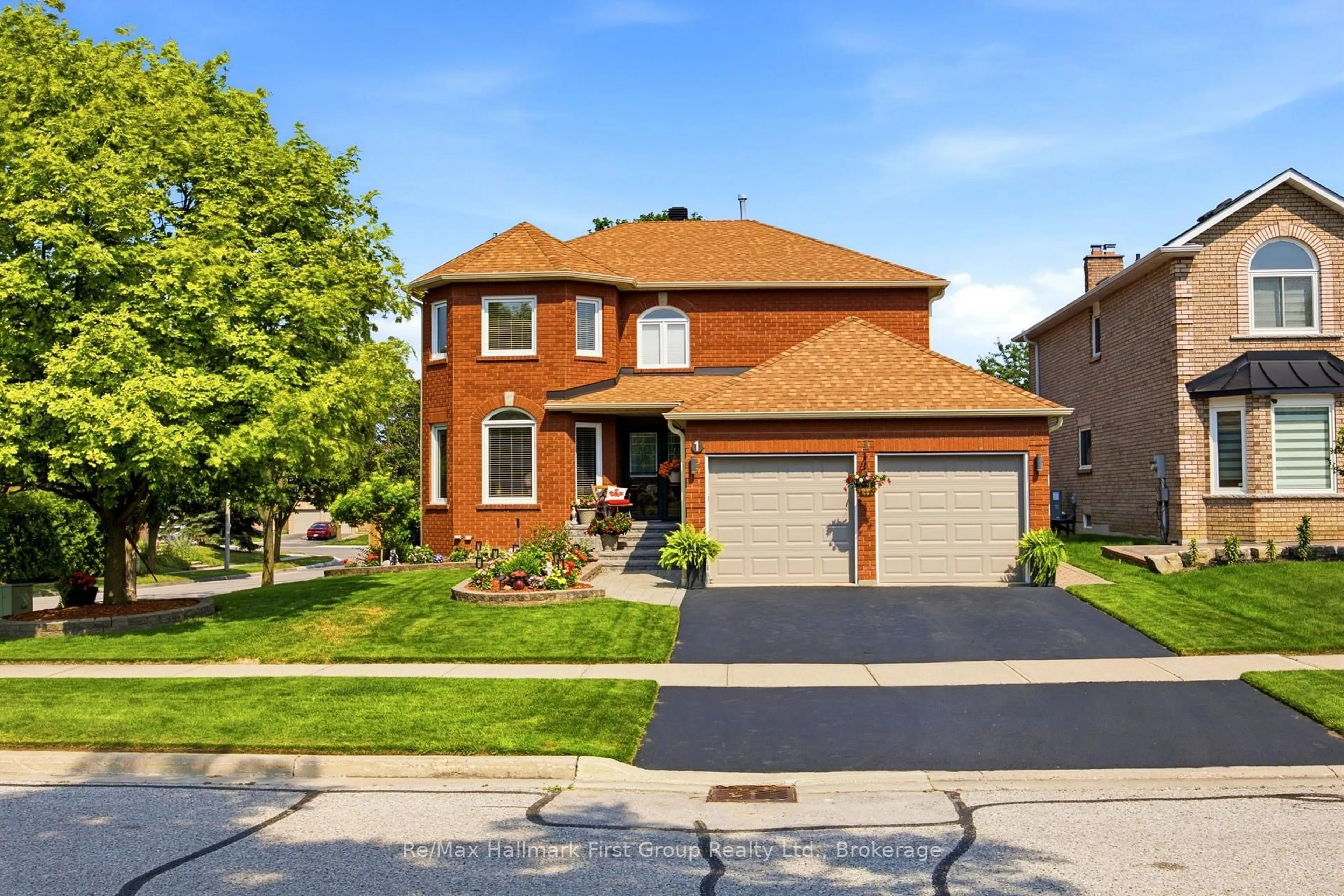 Home with brick exterior material, street for 1 Glencedar Cres, Whitby Ontario L1R 1X2