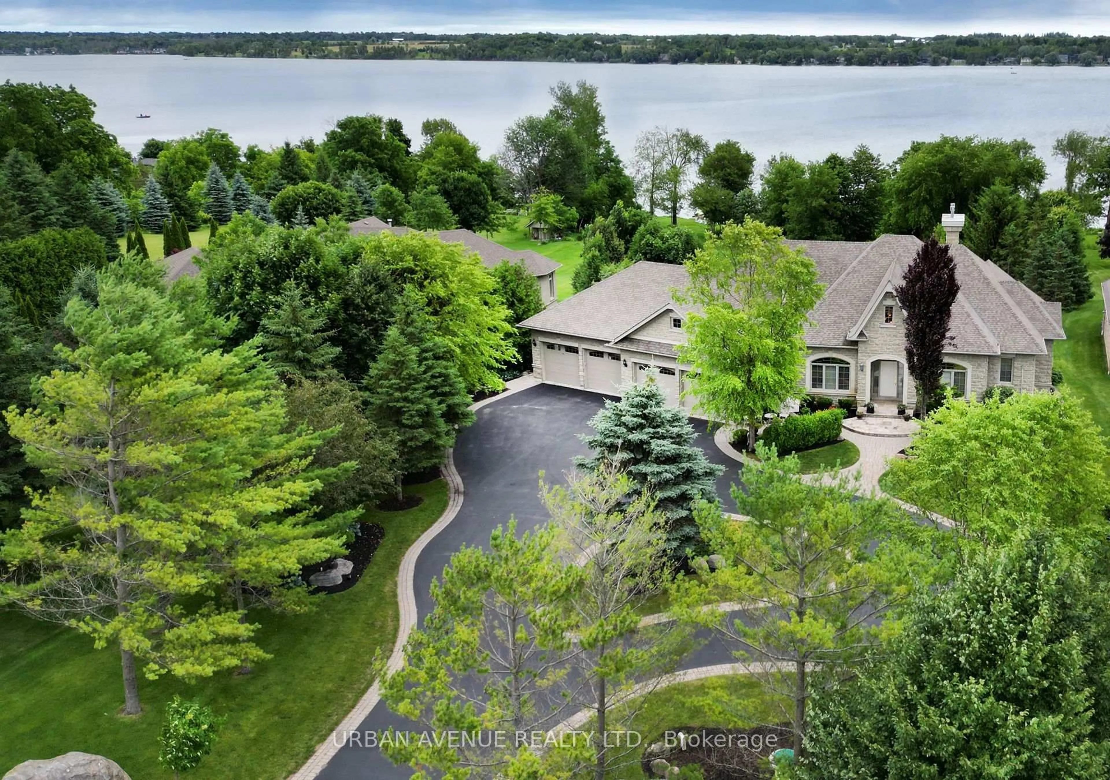 A pic from outside/outdoor area/front of a property/back of a property/a pic from drone, water/lake/river/ocean view for 106 Cawkers Cove Rd, Scugog Ontario L9L 1R6