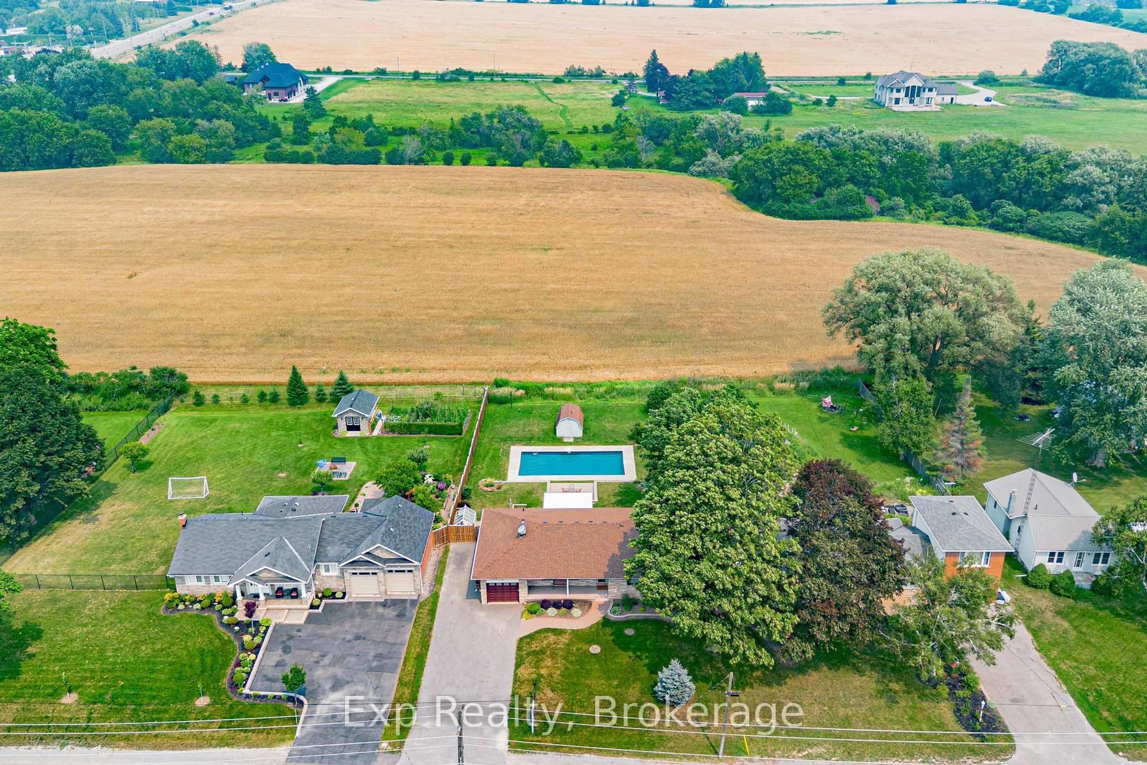 A pic from outside/outdoor area/front of a property/back of a property/a pic from drone, water/lake/river/ocean view for 1325 Townline Rd, Clarington Ontario L1H 8L7