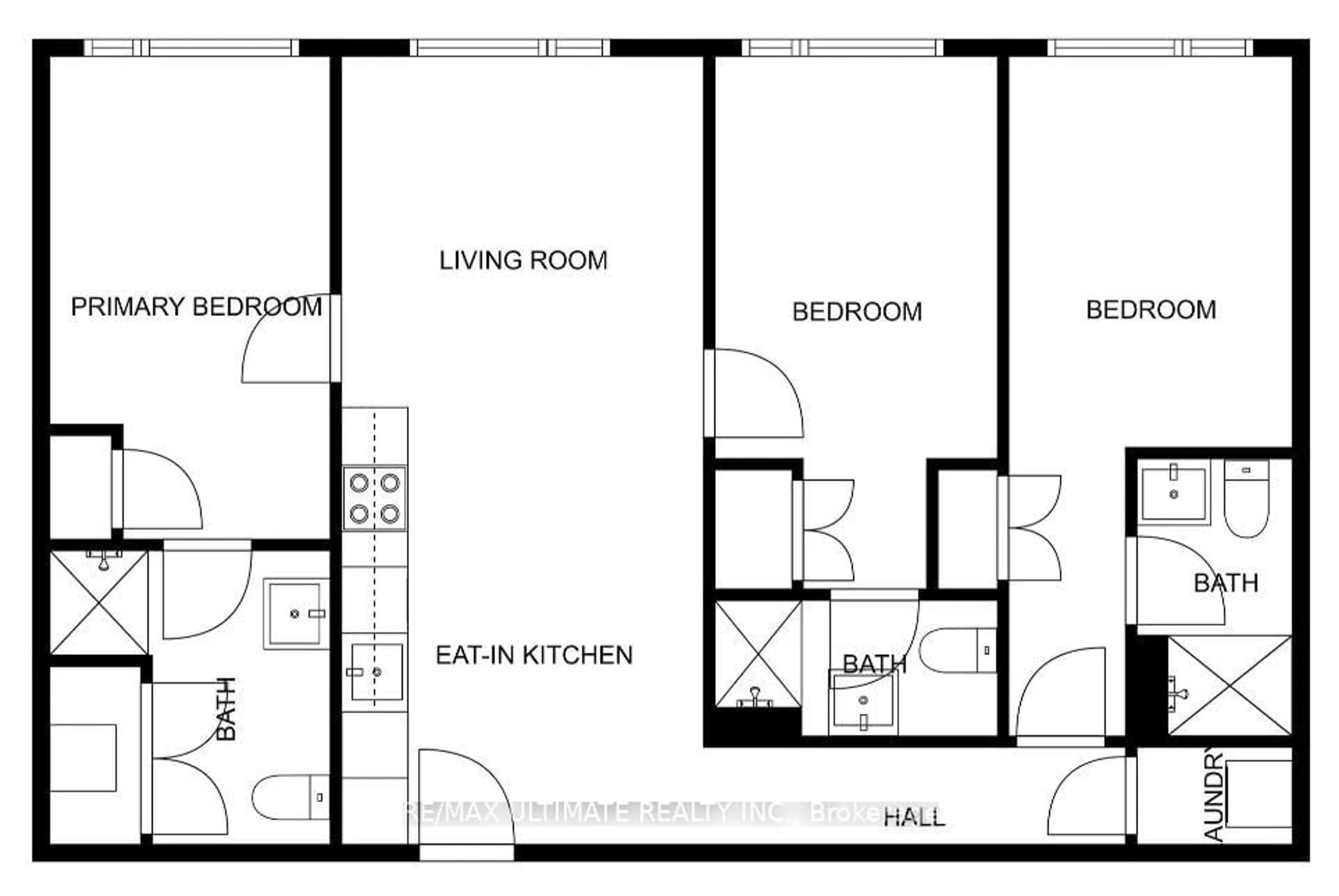Floor plan for 1800 Simcoe St #214, Oshawa Ontario L1G 0C2