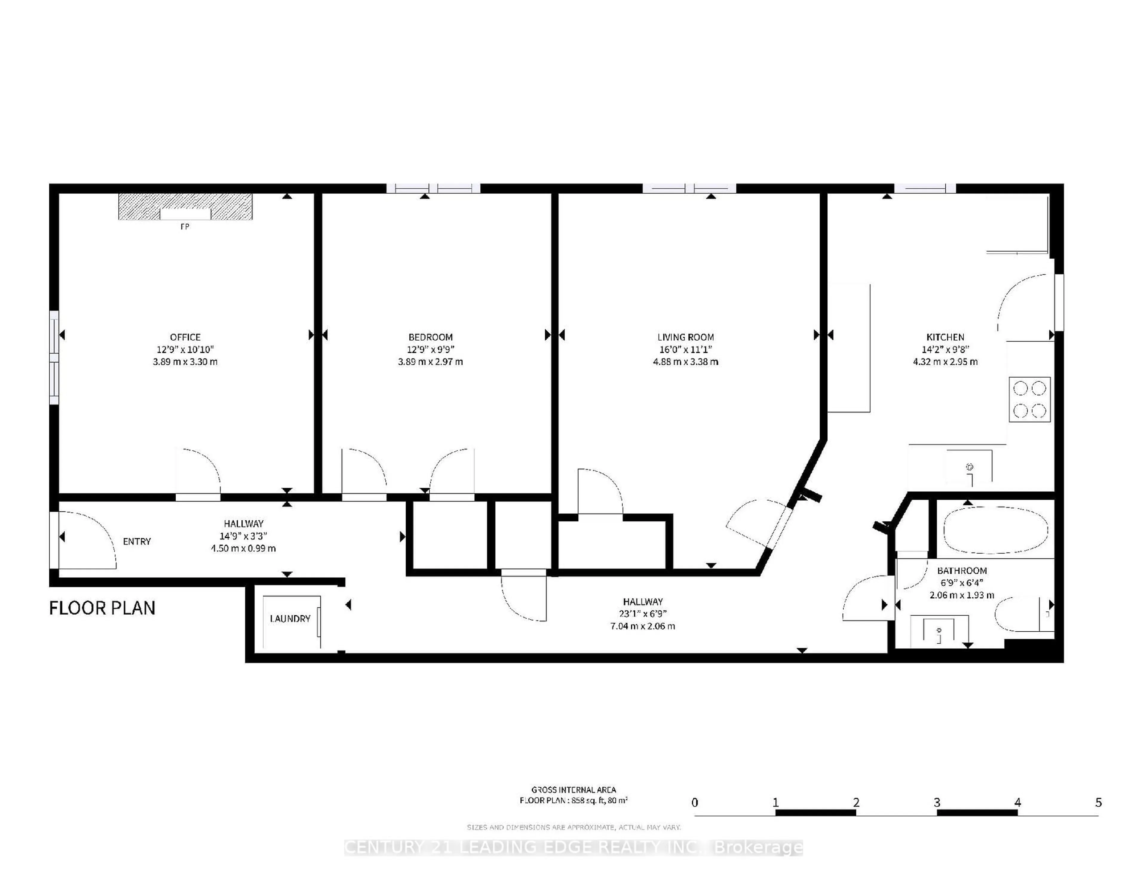 Floor plan for 395 Rhodes Ave, Toronto Ontario M4L 3A6