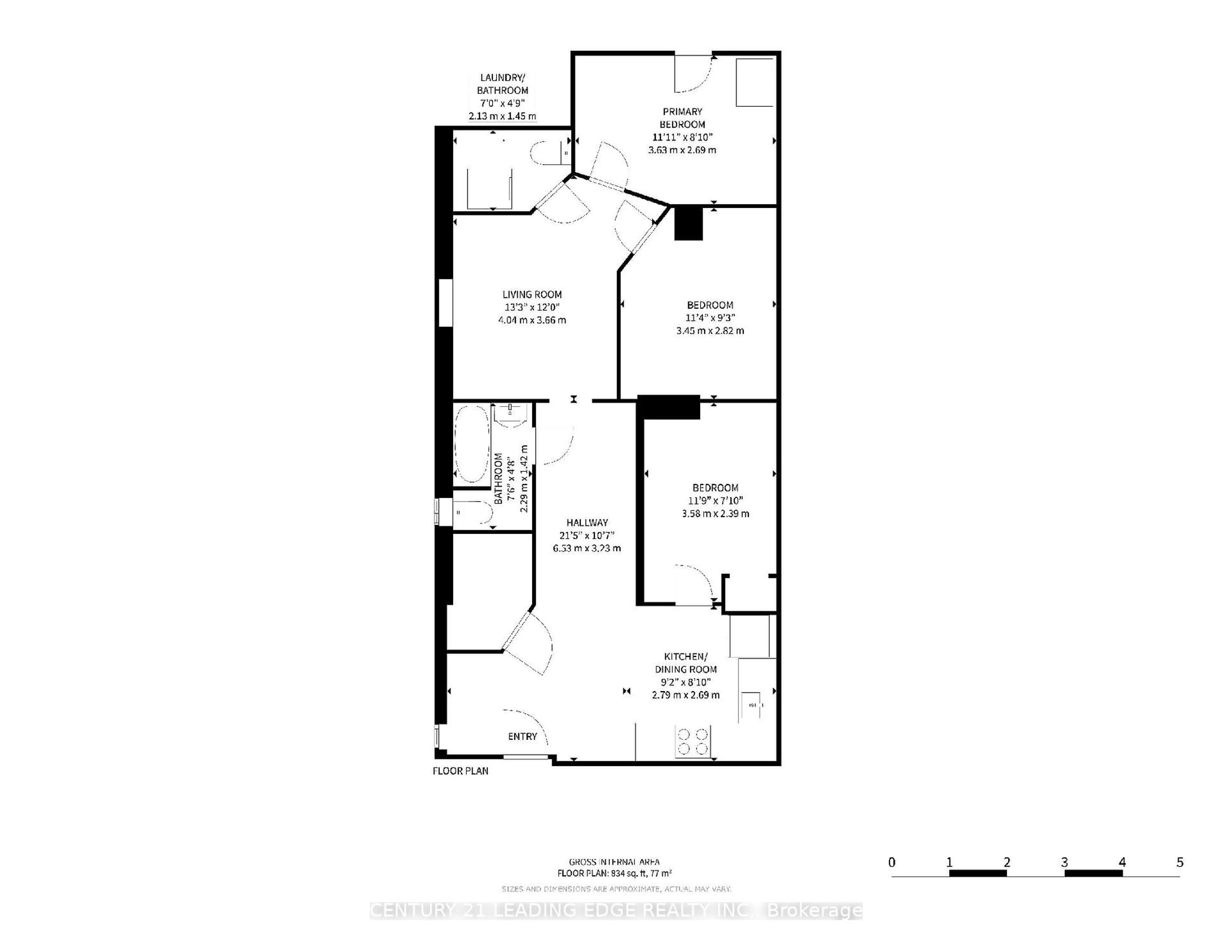 Floor plan for 395 Rhodes Ave, Toronto Ontario M4L 3A6