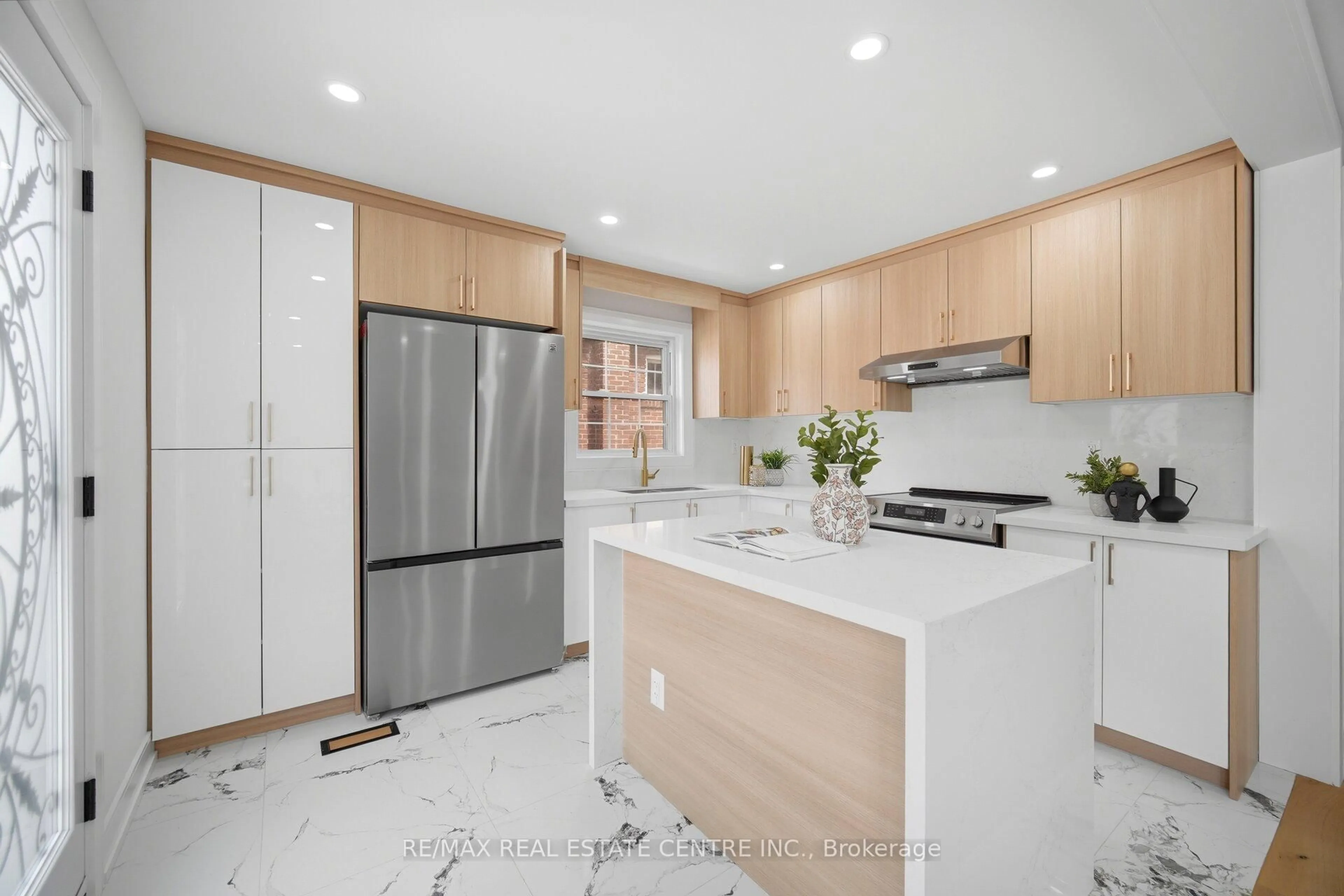 Contemporary kitchen, ceramic/tile floor for 109 Glencrest Blvd, Toronto Ontario M4B 1L9