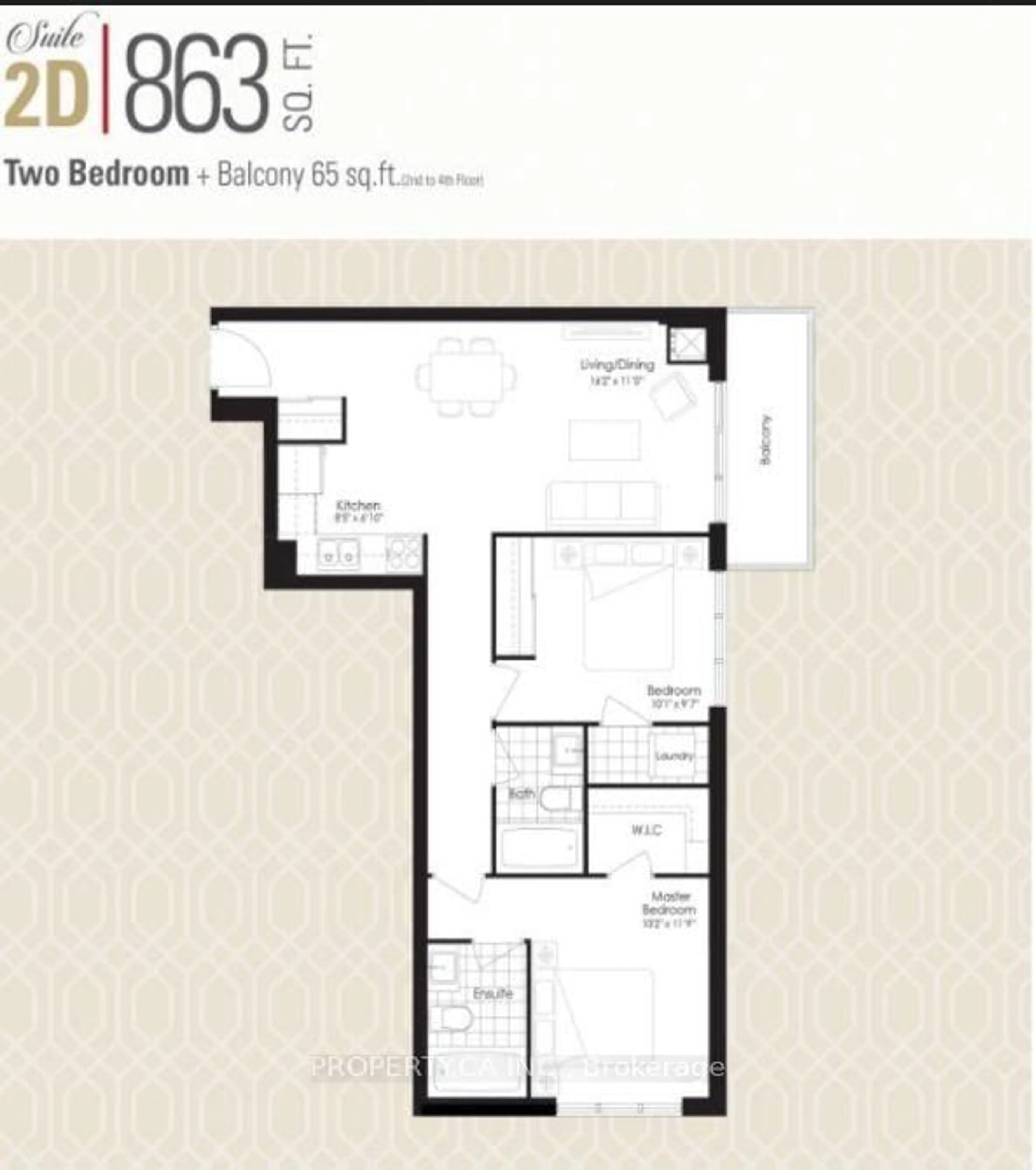 Floor plan for 3220 Sheppard Ave #308, Toronto Ontario M1T 0B7
