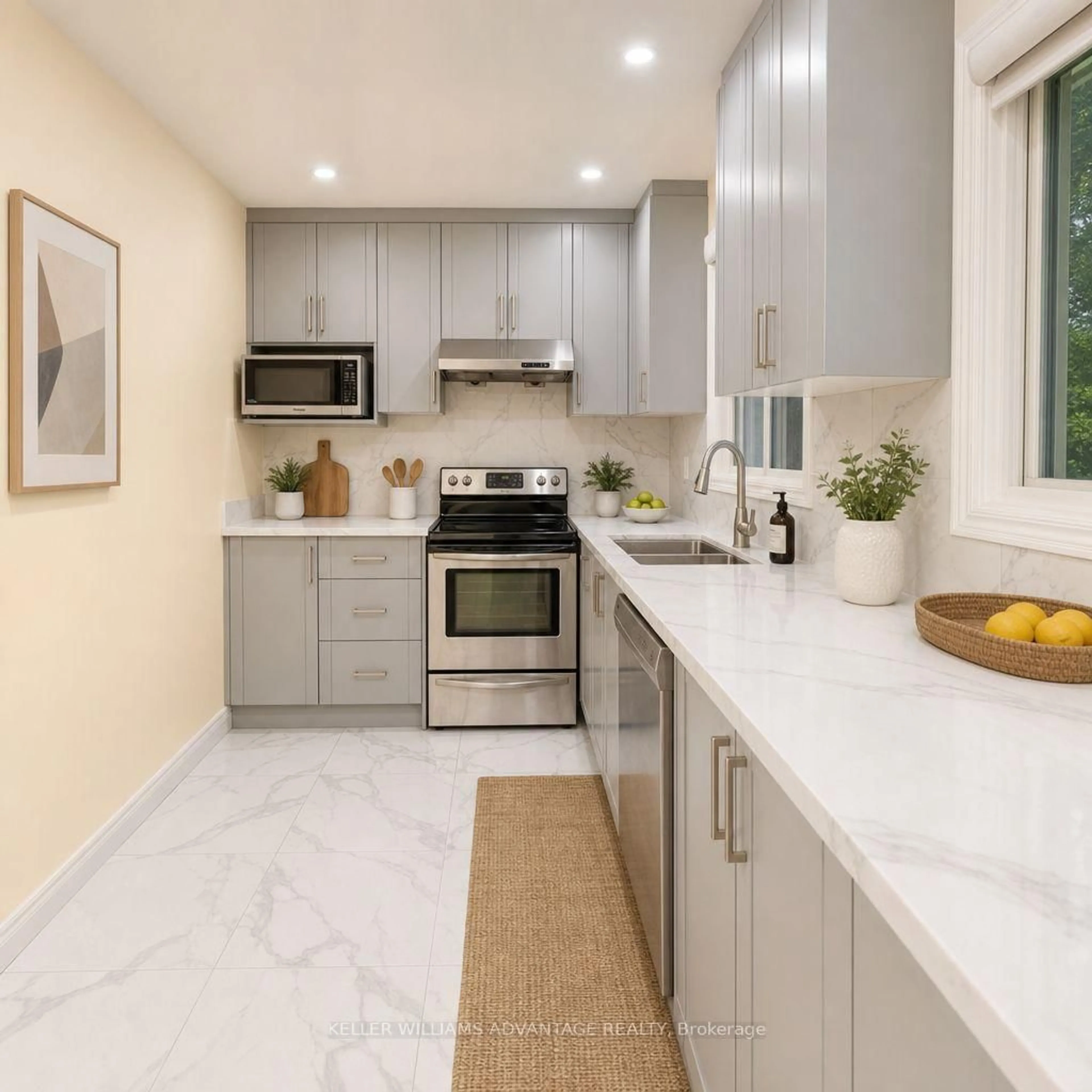 Contemporary kitchen, ceramic/tile floor for 174 Homestead Rd, Toronto Ontario M1E 3S2