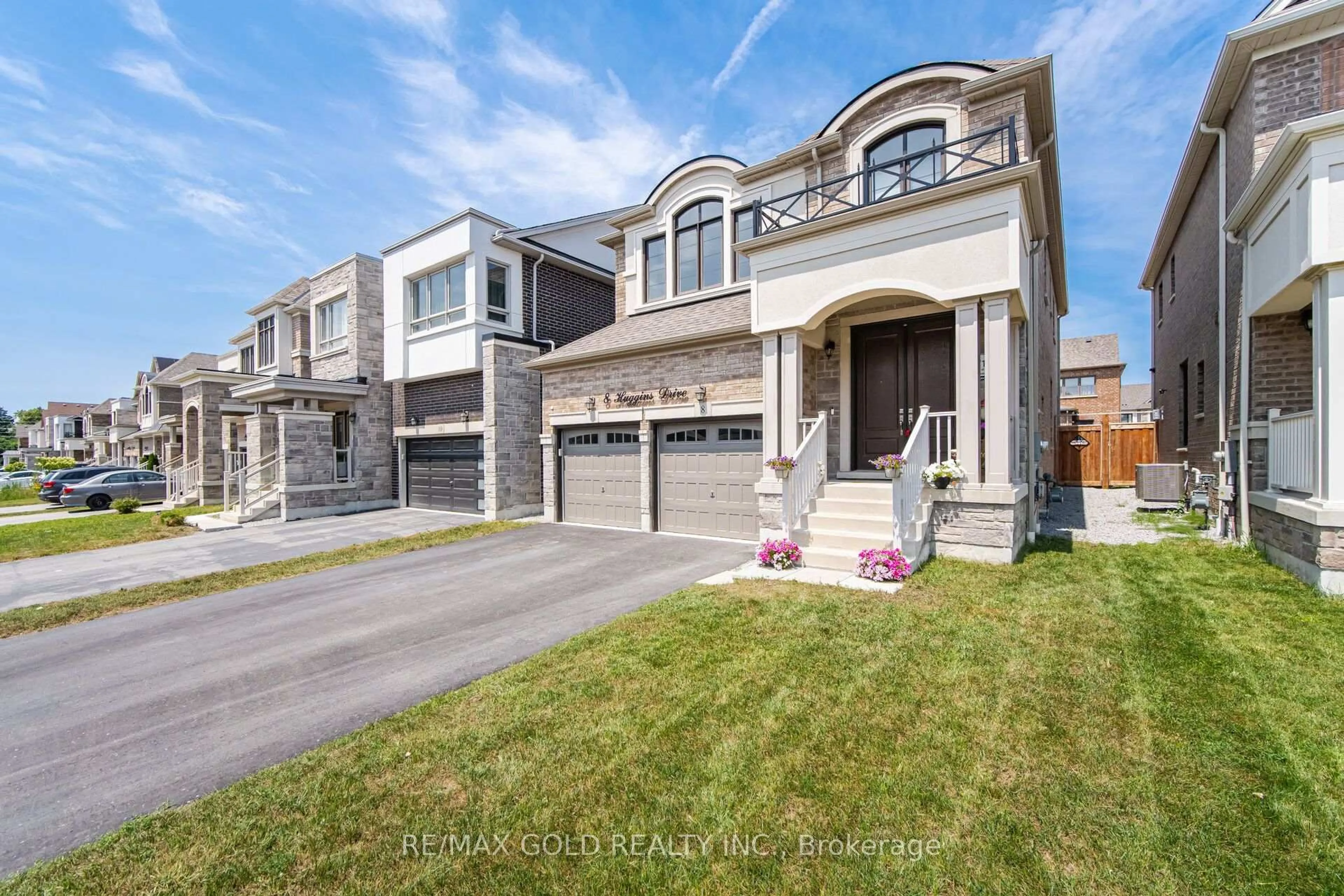 Home with brick exterior material, street for 8 Huggins Dr, Whitby Ontario L1P 0N4