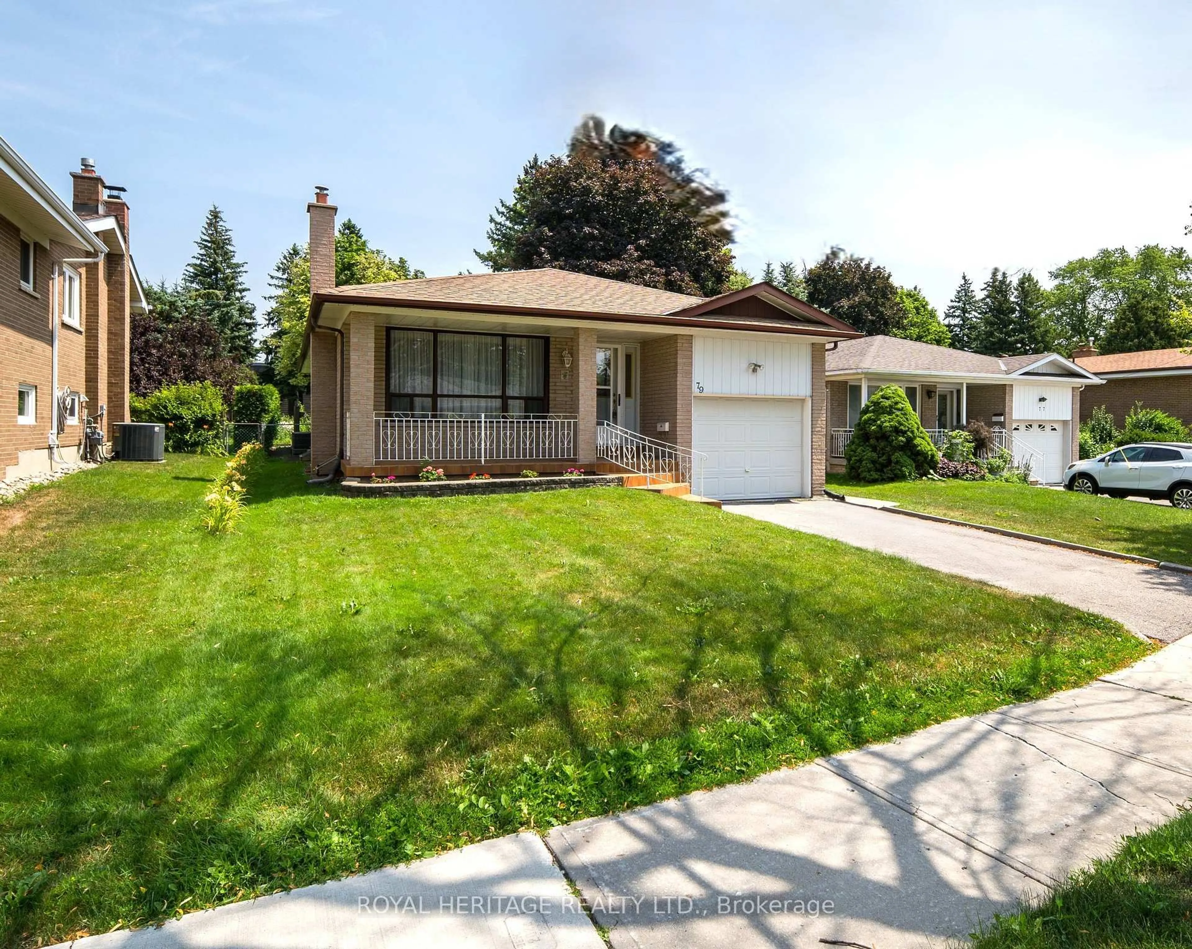 Home with vinyl exterior material, street for 79 Fulbert Cres, Toronto Ontario M1S 1C5