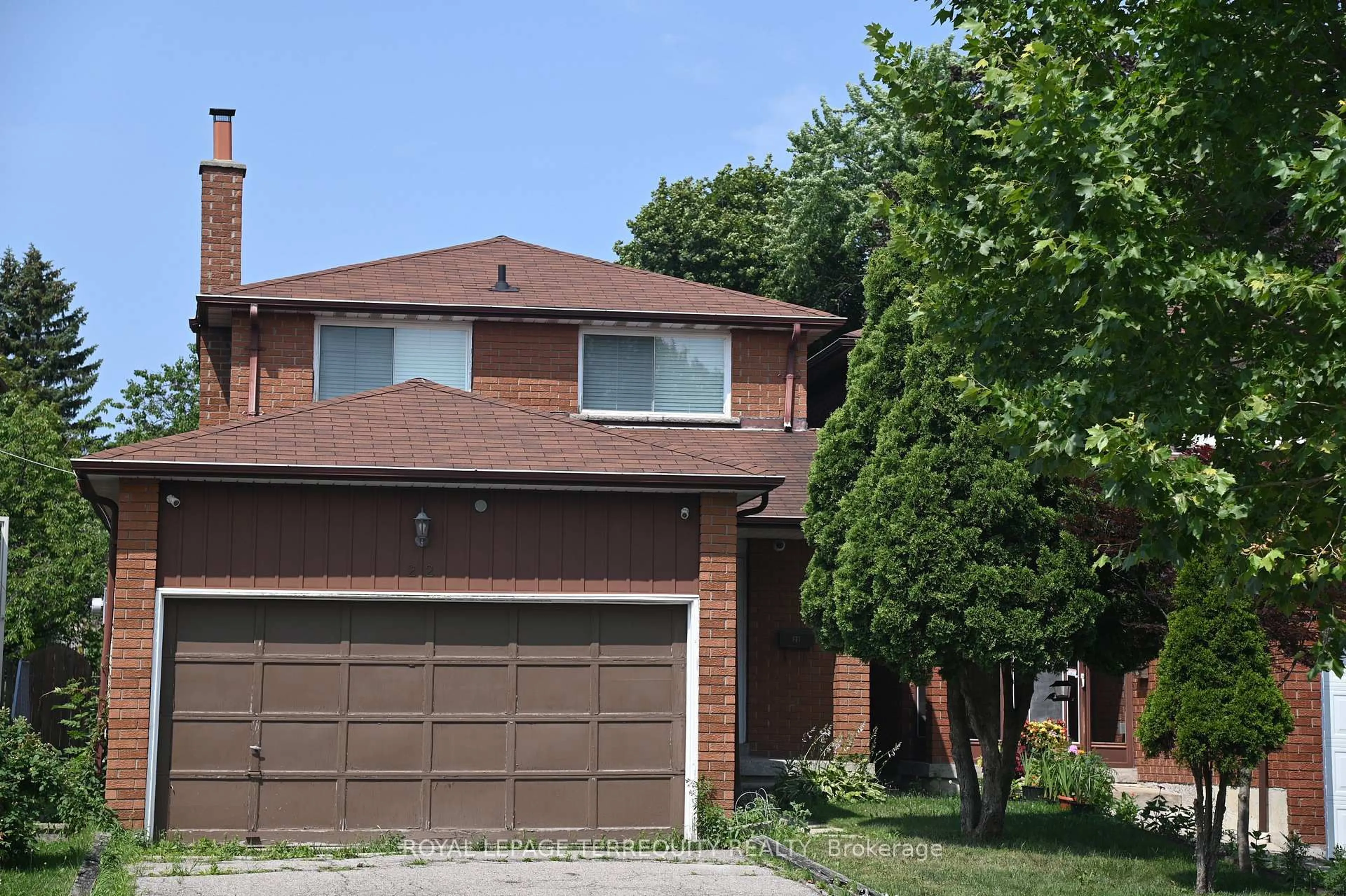 Home with brick exterior material, street for 22 White Heather Blvd, Toronto Ontario M1V 2P8