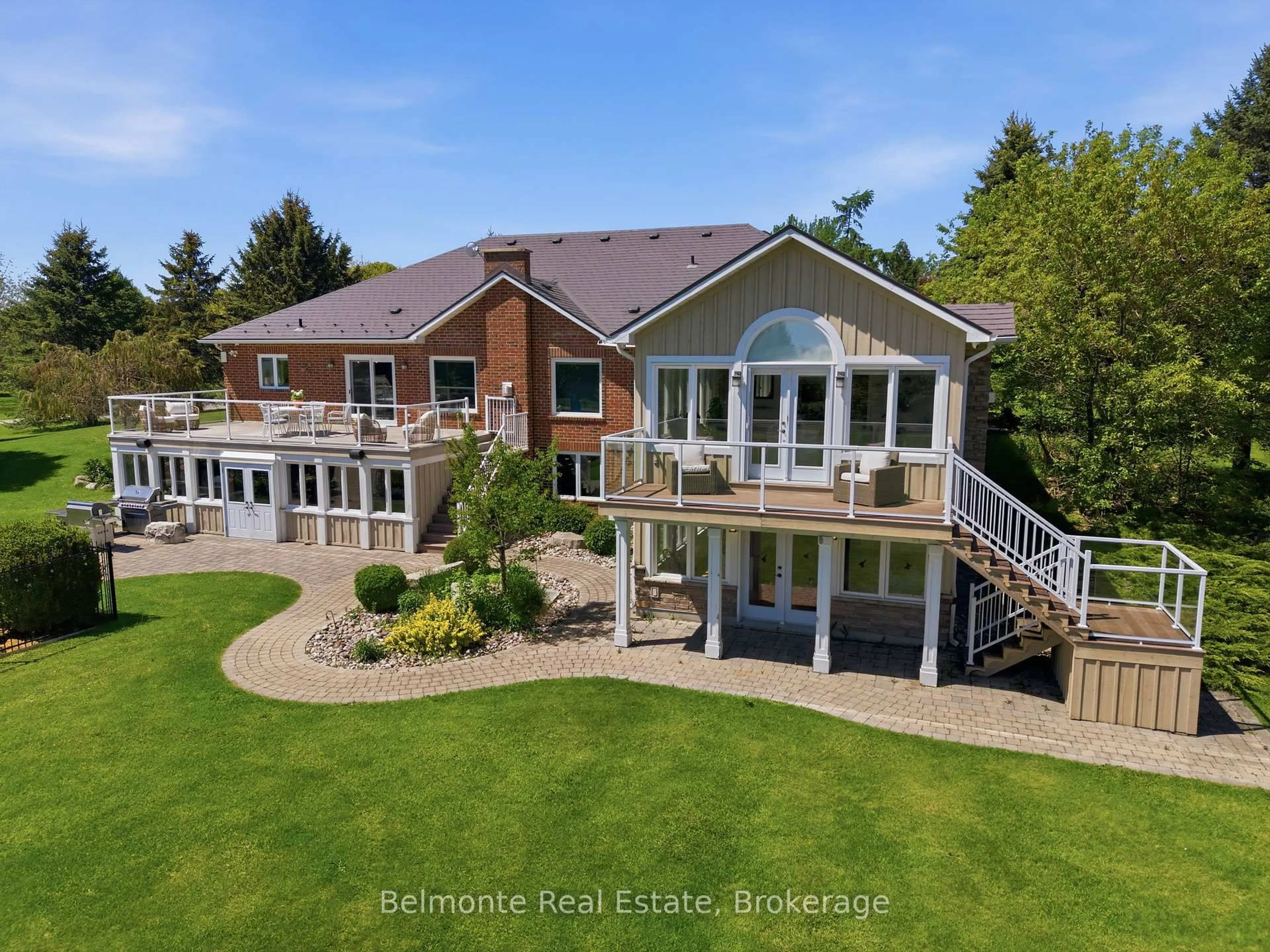 A pic from outside/outdoor area/front of a property/back of a property/a pic from drone, water/lake/river/ocean view for 1045 Brawley Rd, Whitby Ontario L1M 1M7