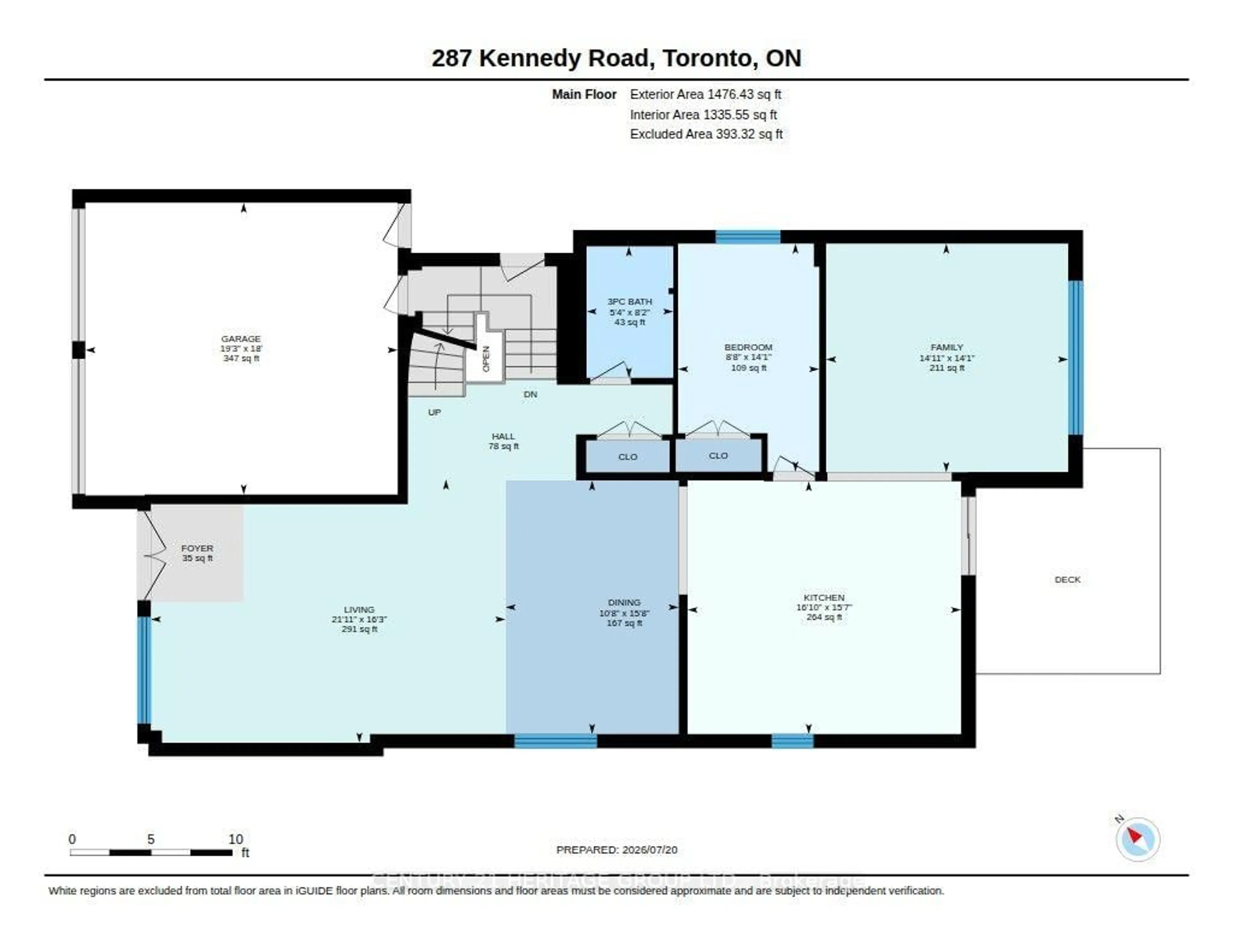 Floor plan for 287 Kennedy Rd, Toronto Ontario M1N 3P6