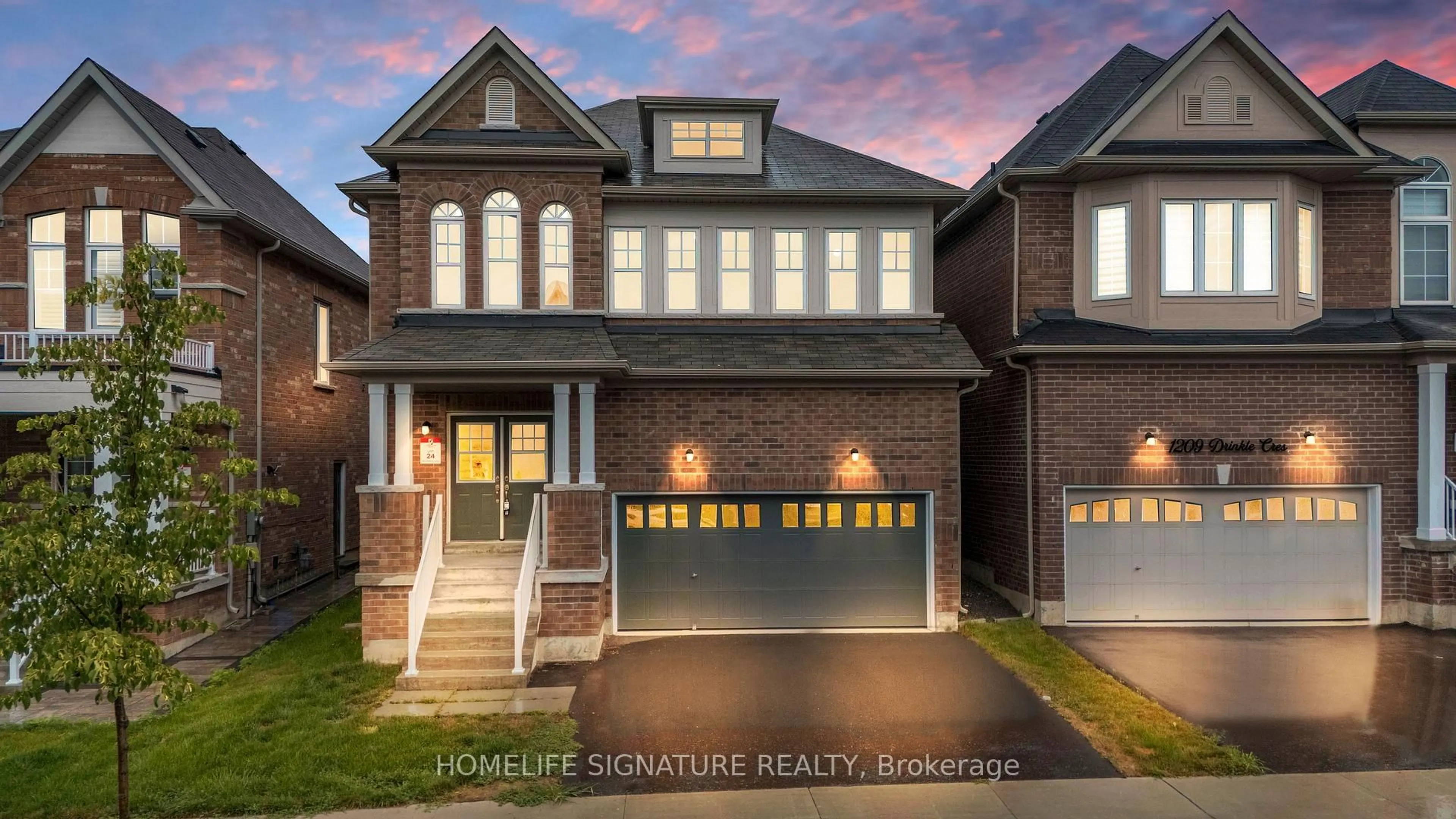 Home with brick exterior material, street for 1211 Drinkle Cres, Oshawa Ontario L1K 3G8