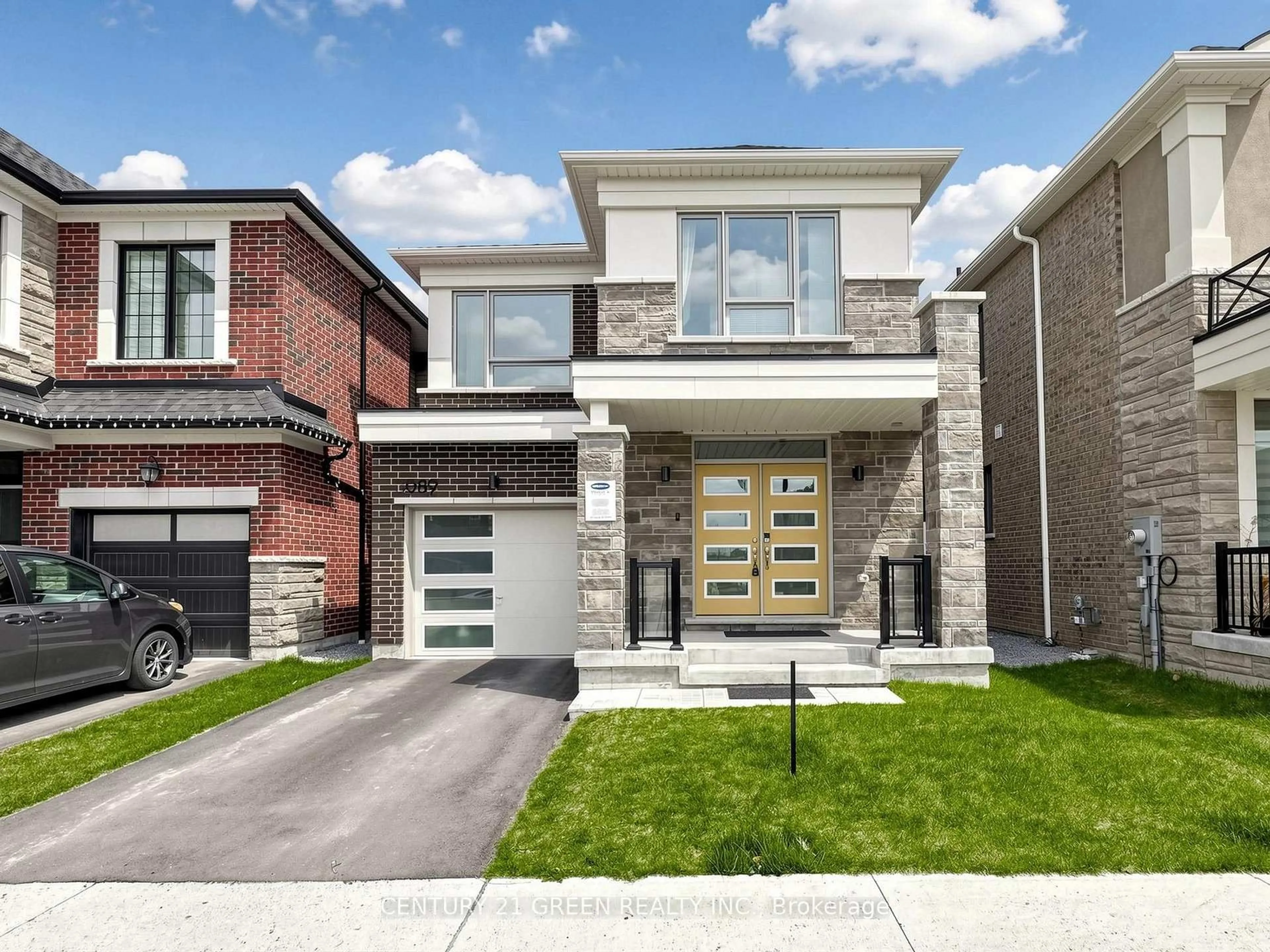 Home with brick exterior material, street for 3089 Blazing Star Ave, Pickering Ontario L1Y 0B5