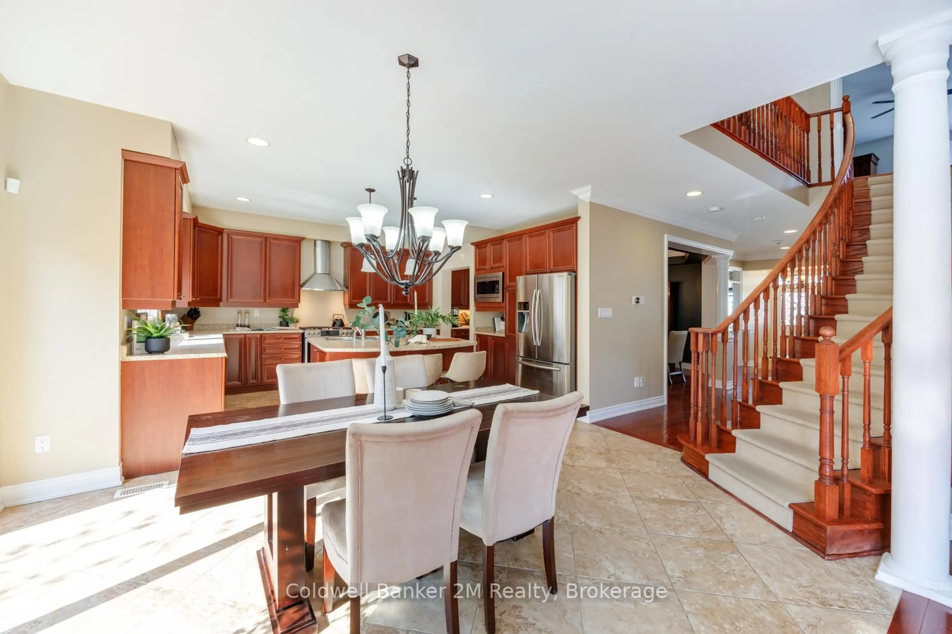 Open concept kitchen, ceramic/tile floor for 18 Corporal Patterson Lane, Clarington Ontario L1B 0A7