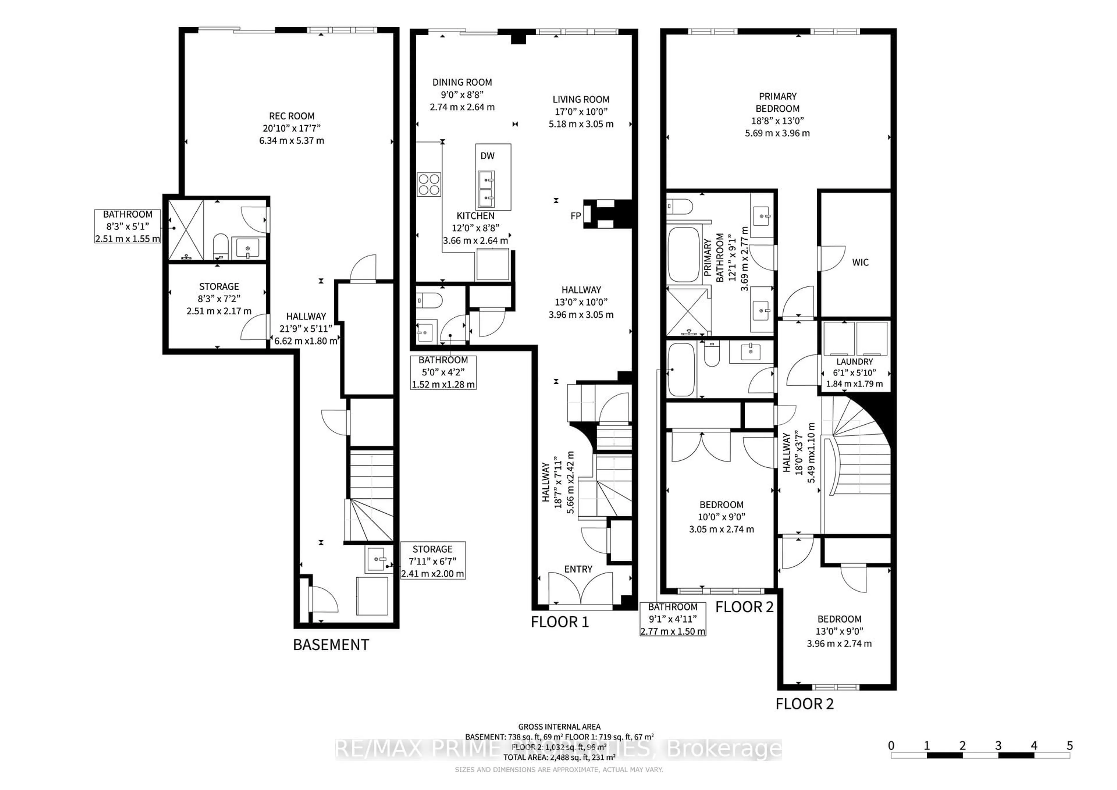 Floor plan for 11 Keenlyside Lane, Ajax Ontario L1T 0N4