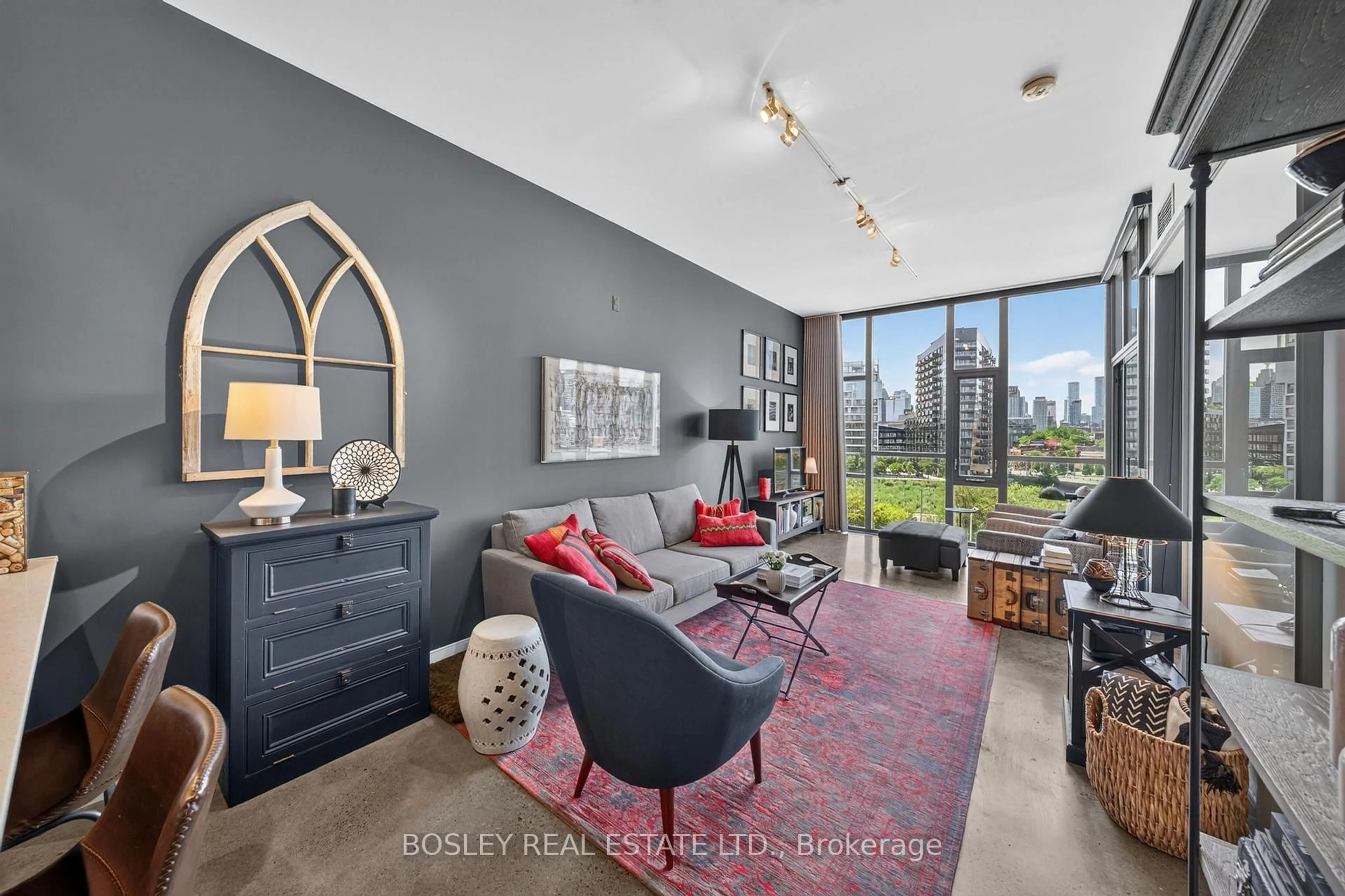 Living room with furniture, unknown for 625 Queen St #505, Toronto Ontario M4M 1G7