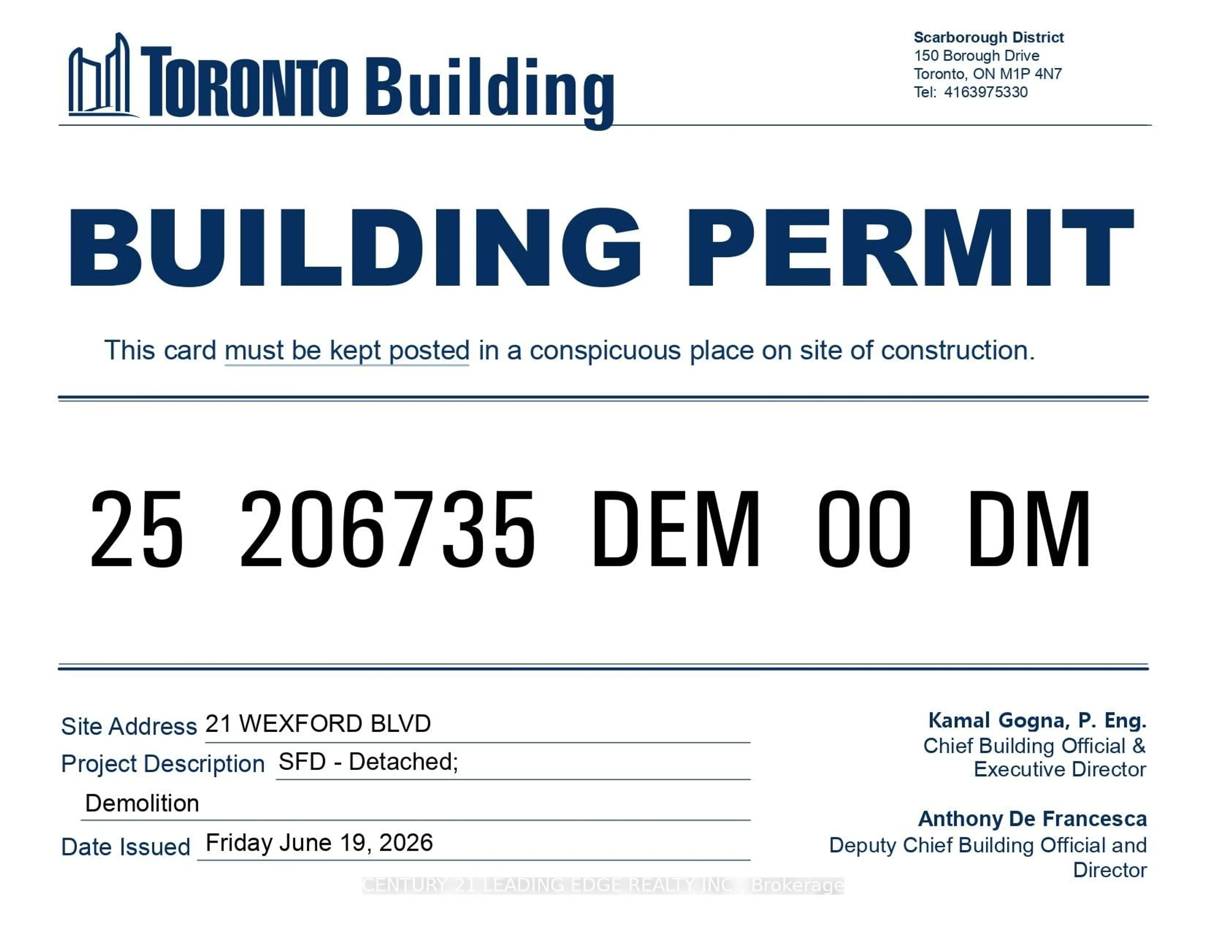 Unknown for 21 Wexford Blvd #B, Toronto Ontario M1R 1K9