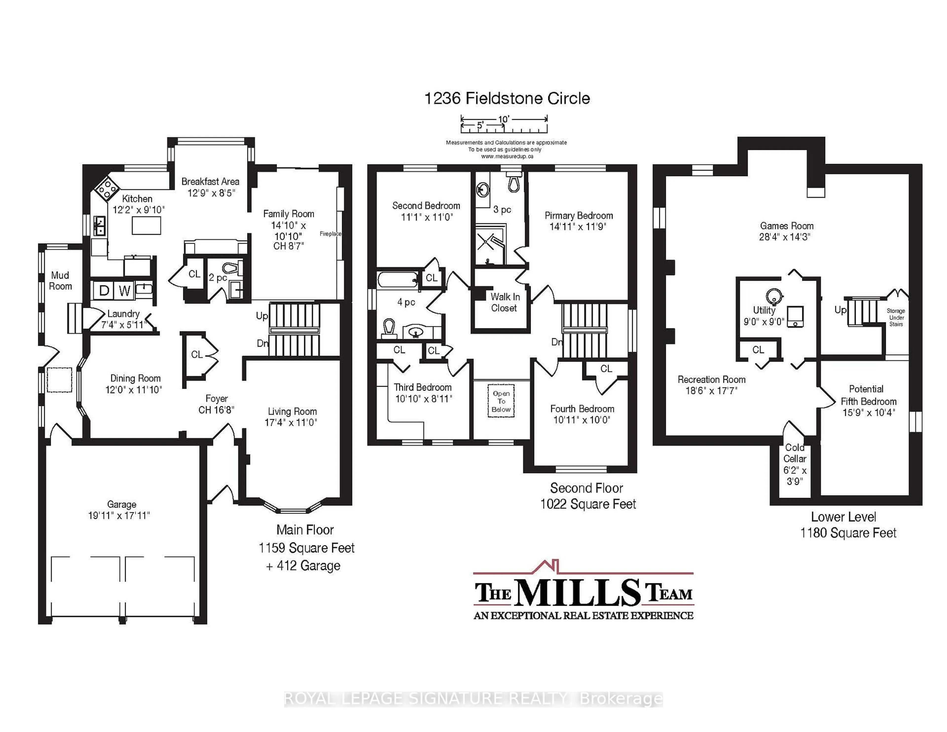 Floor plan for 1236 Fieldstone Circ, Pickering Ontario L1X 1B4