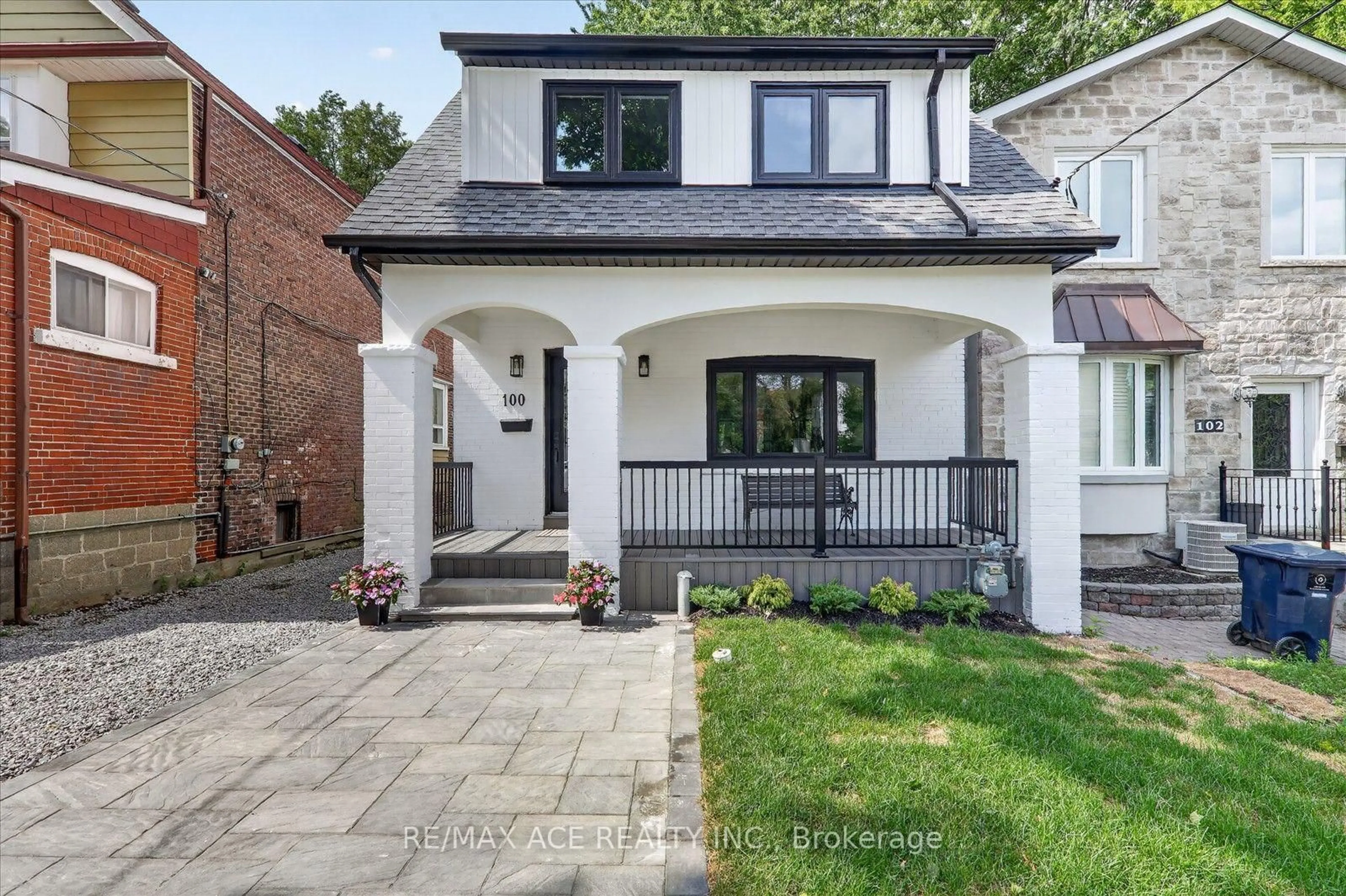 Home with brick exterior material, street for 100 Dunkirk Rd, Toronto Ontario M4C 2M6