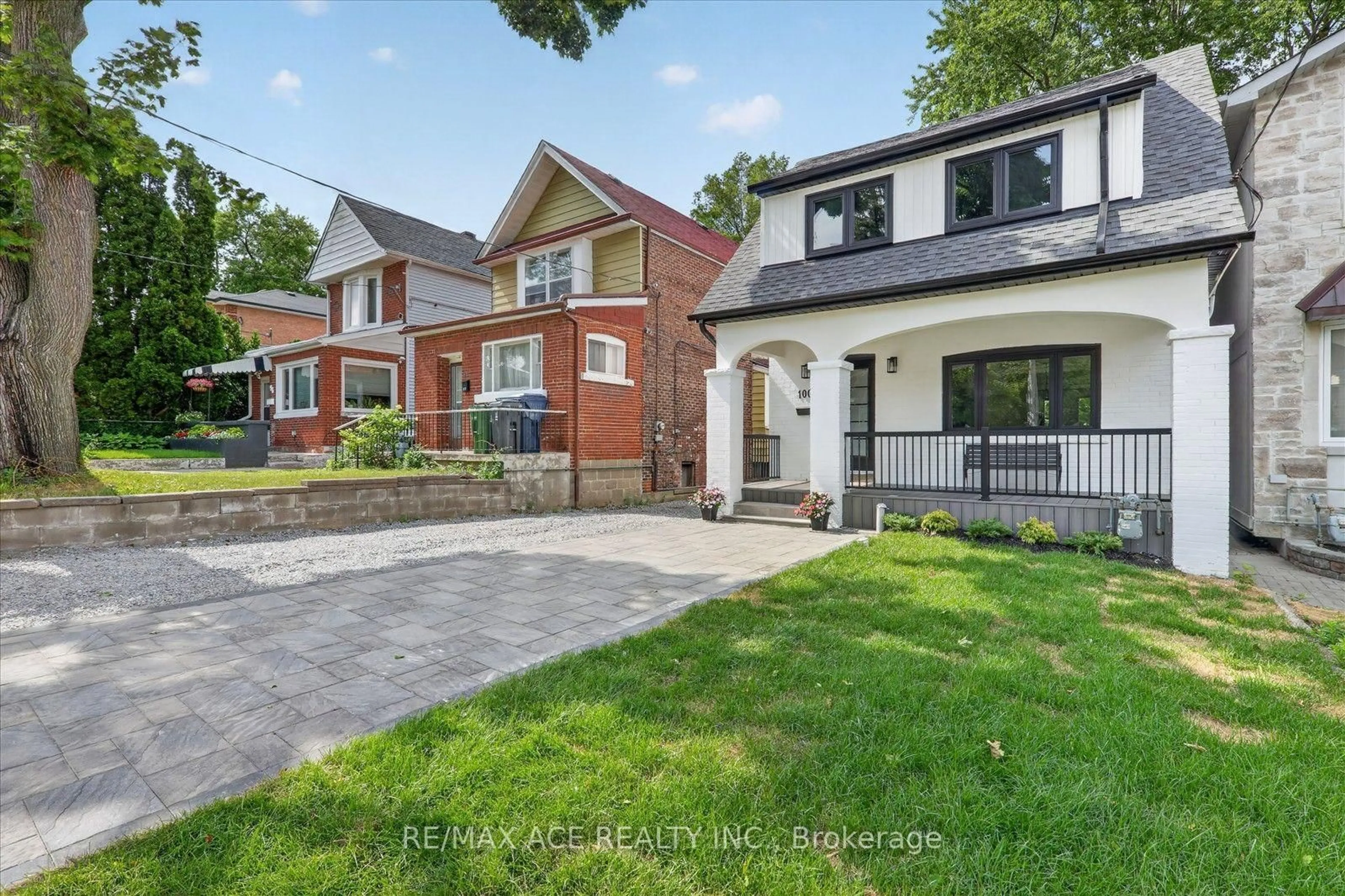 Home with brick exterior material, street for 100 Dunkirk Rd, Toronto Ontario M4C 2M6
