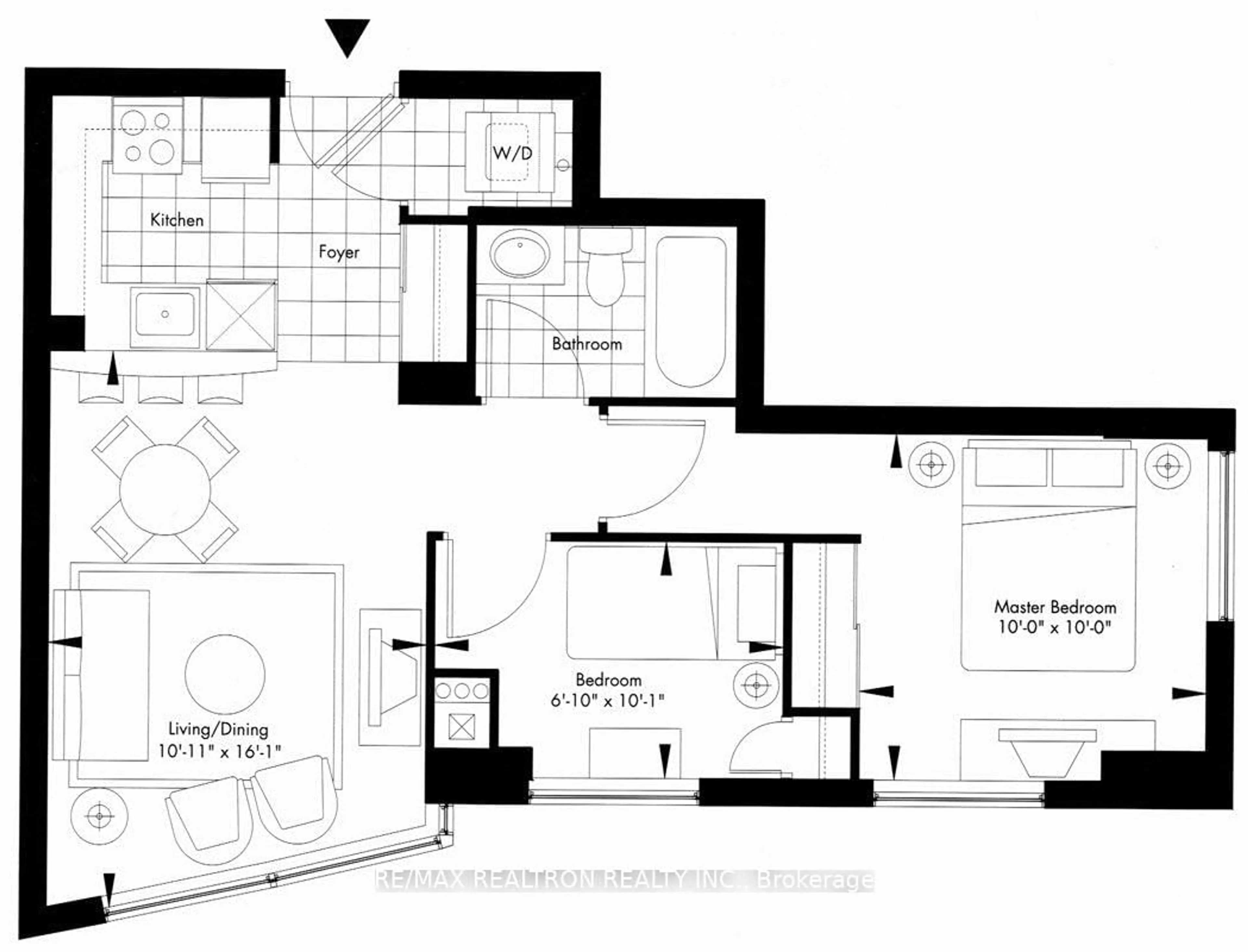 Floor plan for 36 Lee Centre Dr #2906, Toronto Ontario M1H 3K2