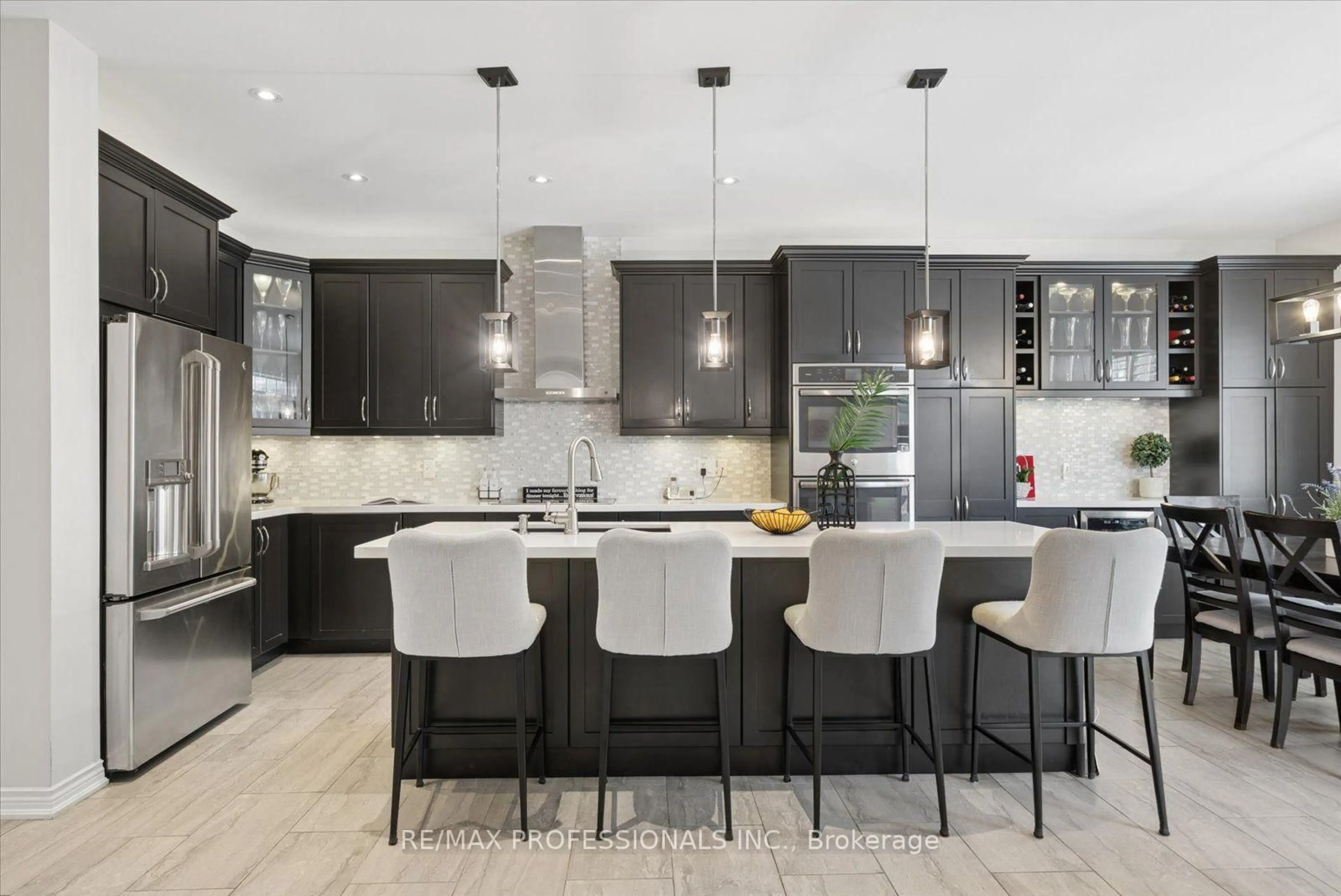 Contemporary kitchen, ceramic/tile floor for 28 Roma Dr, Whitby Ontario L1P 0B4