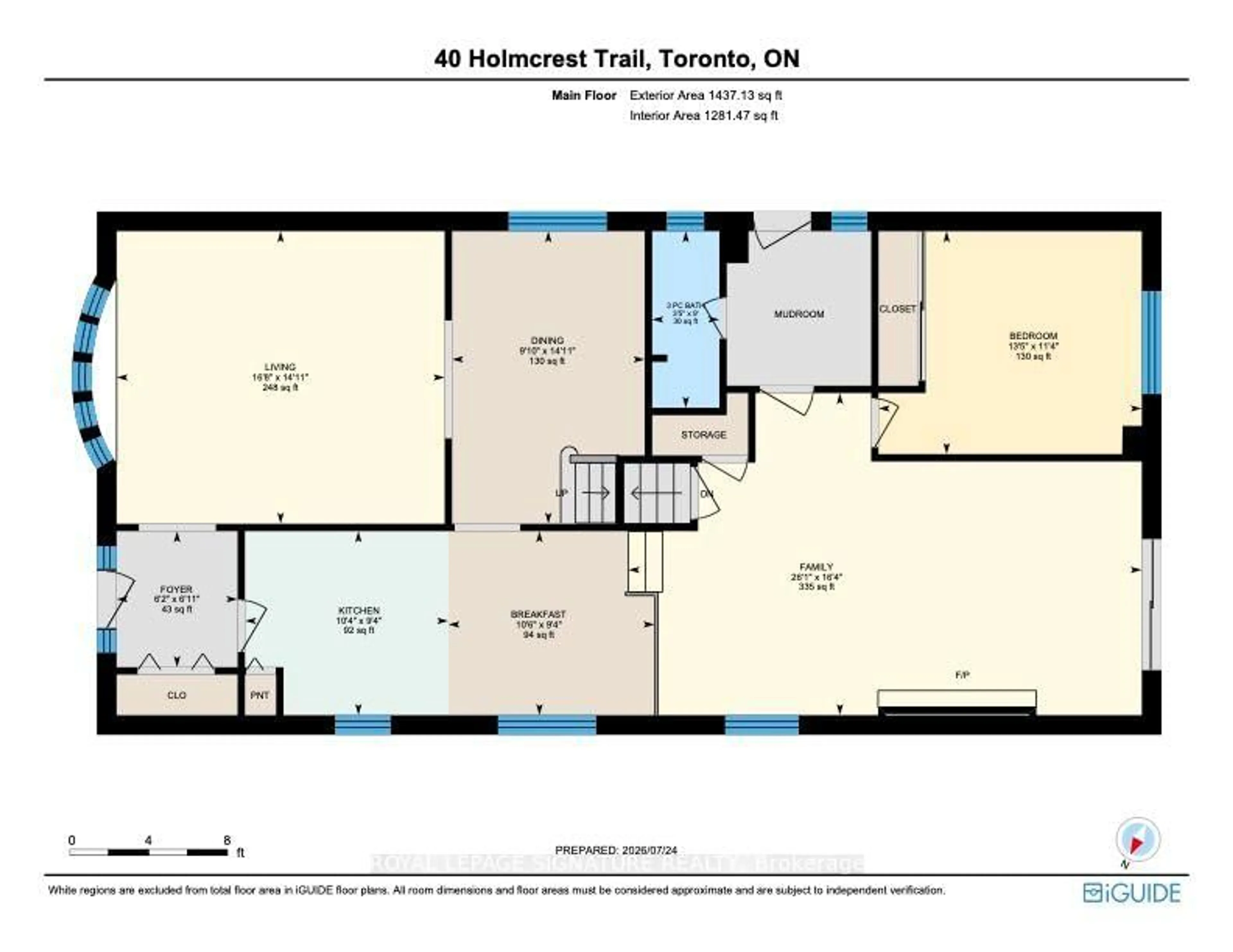 Floor plan for 40 Holmcrest Tr, Toronto Ontario M1C 1V5