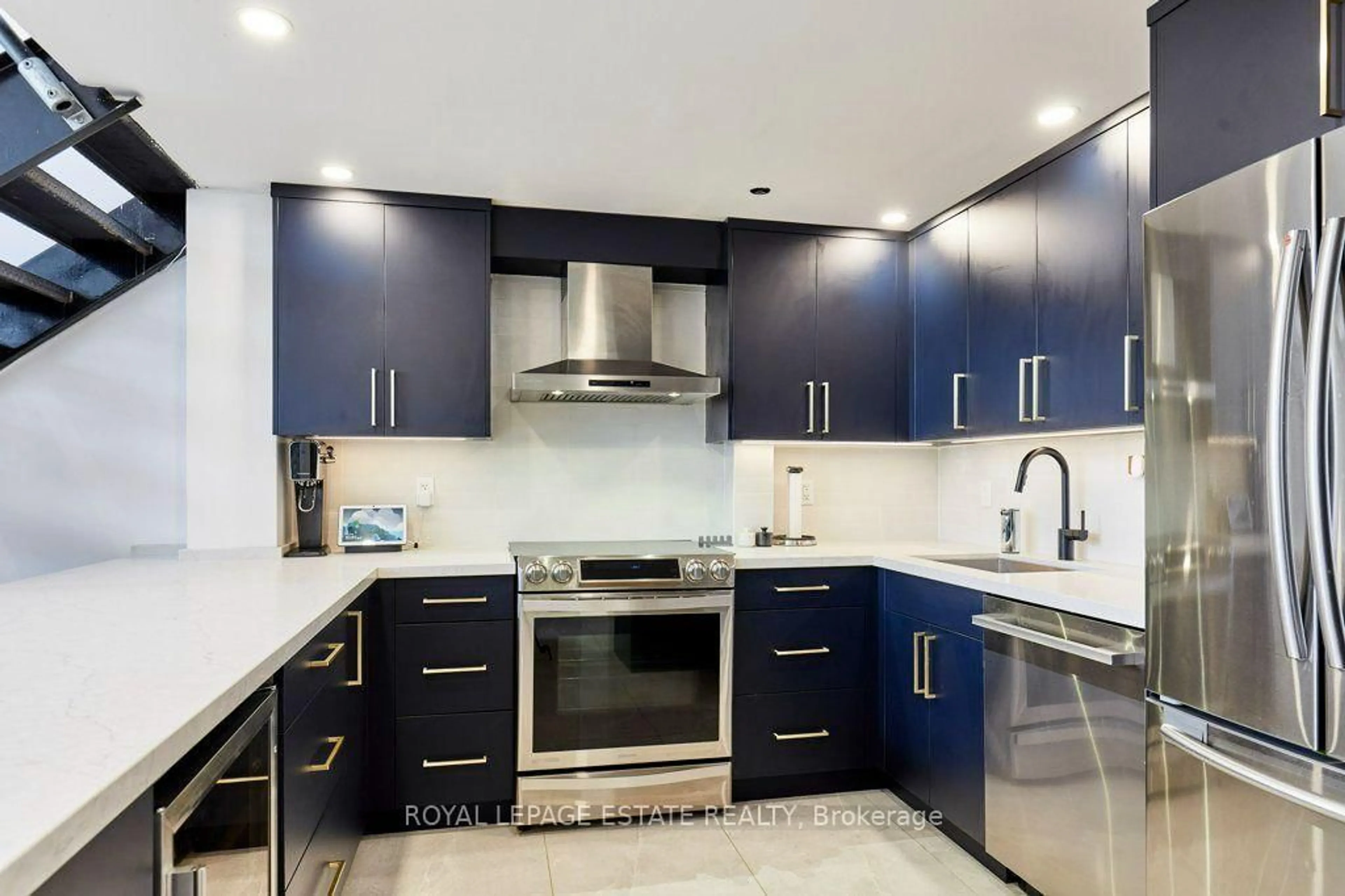 Contemporary kitchen, ceramic/tile floor for 1173 Dundas St #217, Toronto Ontario M4M 3P1