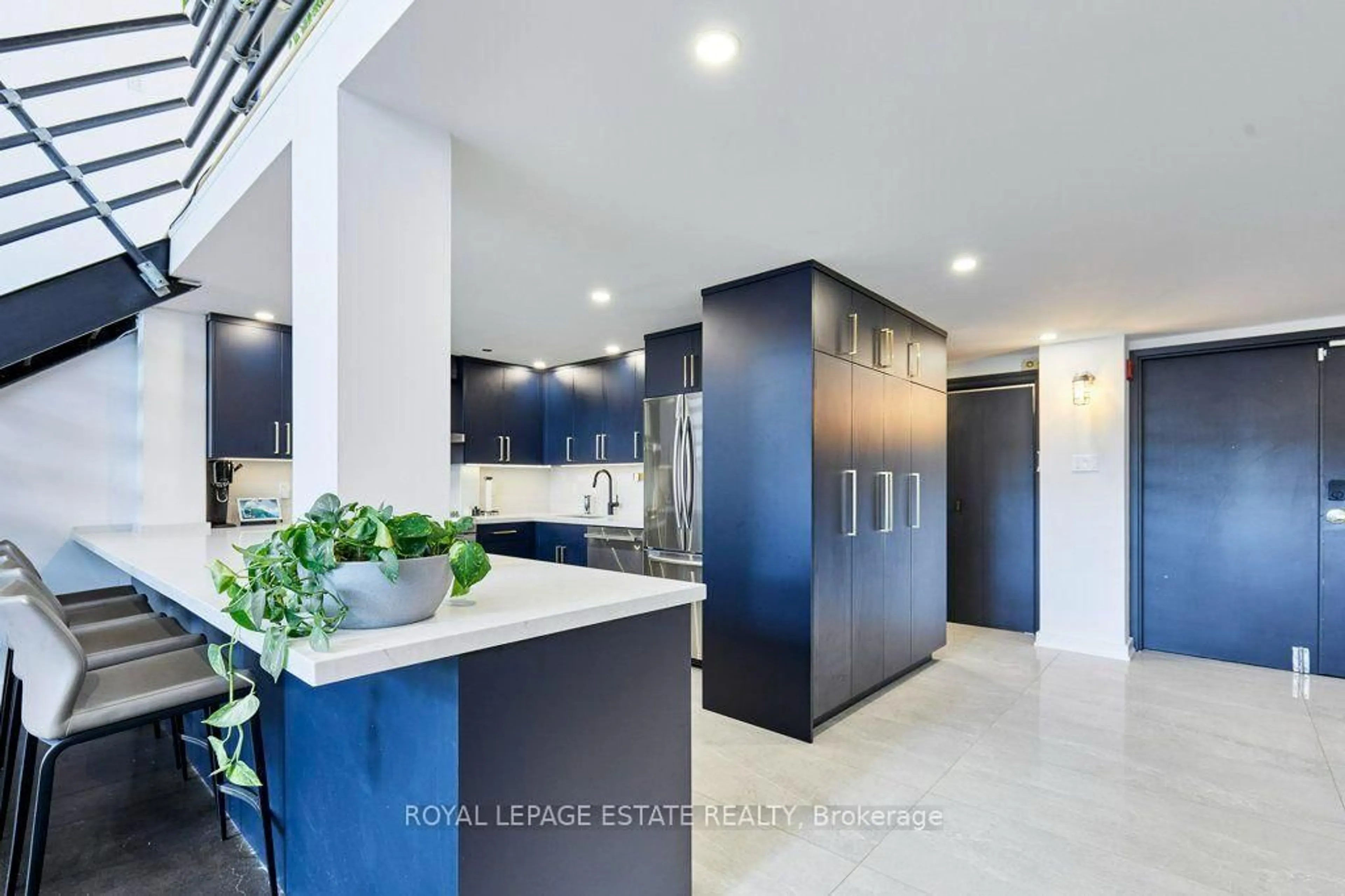 Contemporary kitchen, ceramic/tile floor for 1173 Dundas St #217, Toronto Ontario M4M 3P1