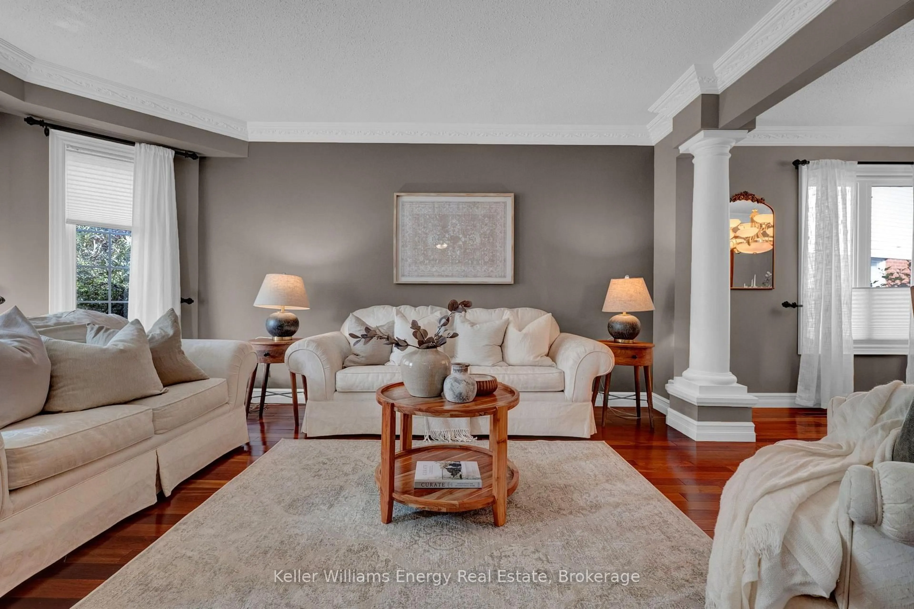 Living room with furniture, unknown for 35 Living Crt, Clarington Ontario L1E 2V6