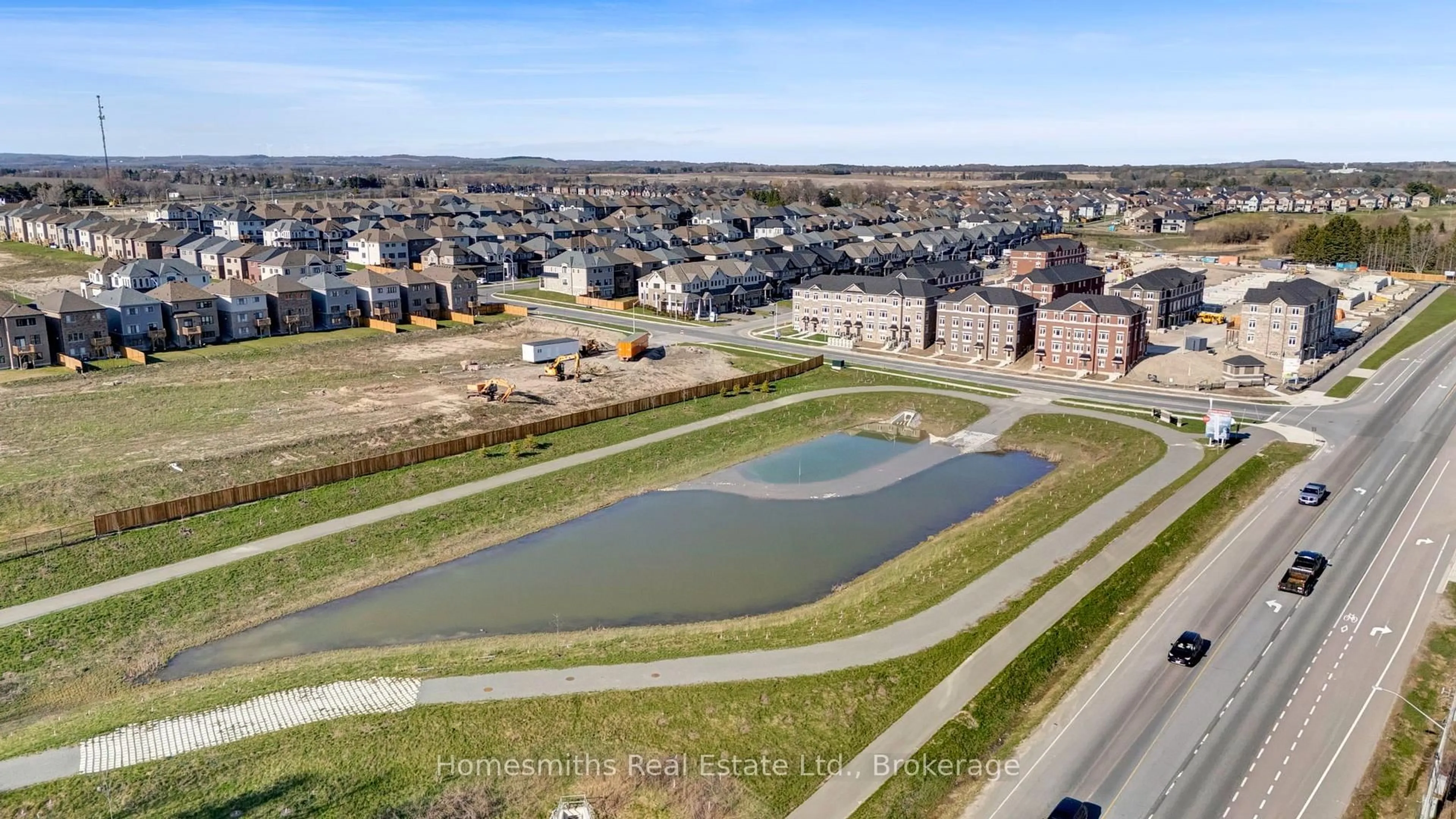 A pic from outside/outdoor area/front of a property/back of a property/a pic from drone, water/lake/river/ocean view for 75 Addyman Cres, Clarington Ontario L1B 0X1