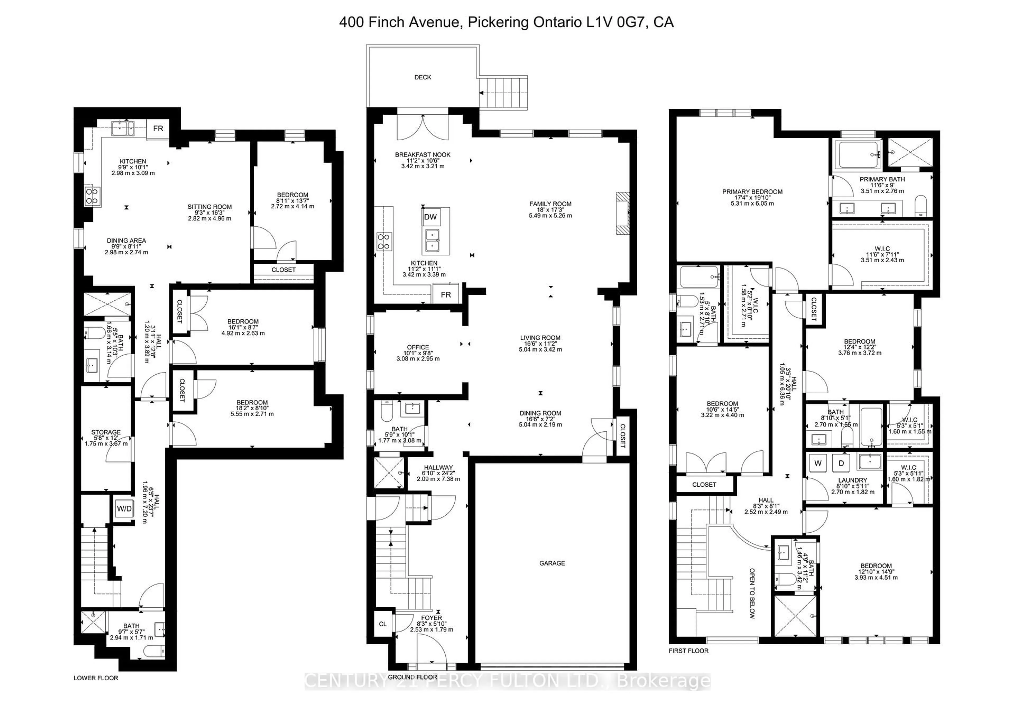 Floor plan for 400 Finch Ave #34, Pickering Ontario L1V 0G7