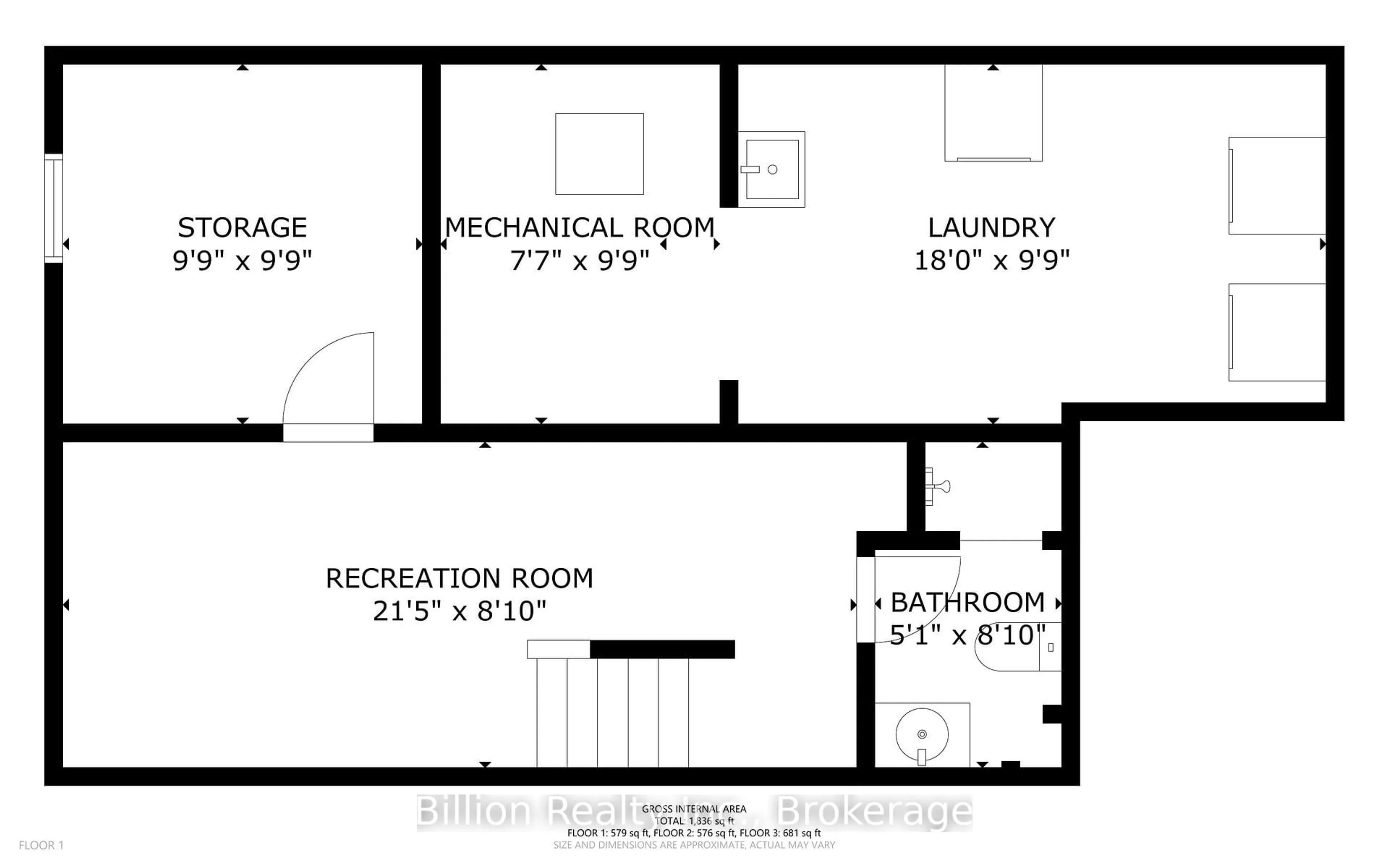 Floor plan for 96 Quantrell Tr, Toronto Ontario M1B 1L8