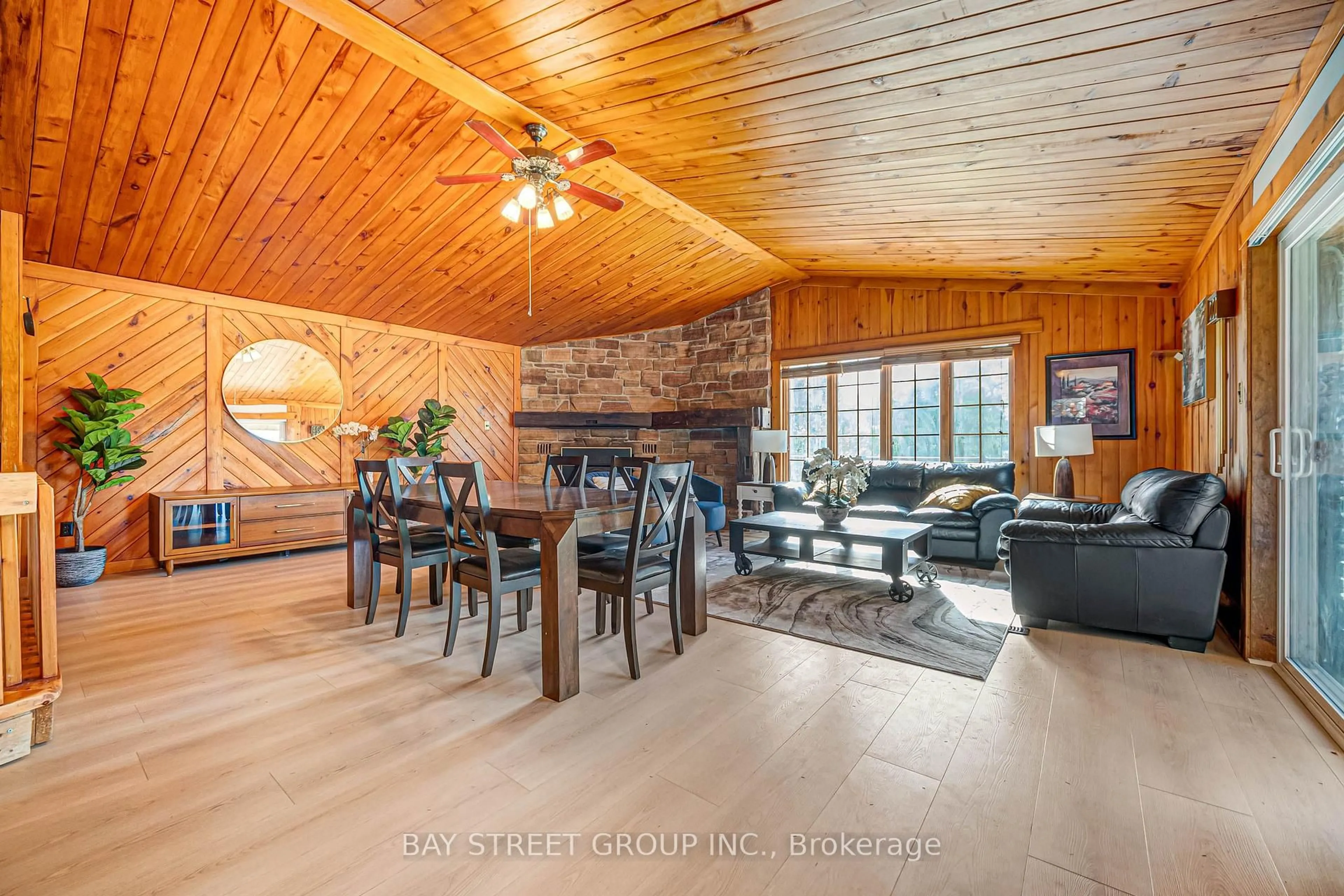 Living room with furniture, wood/laminate floor for 236 Summit Dr, Scugog Ontario L0B 1E0