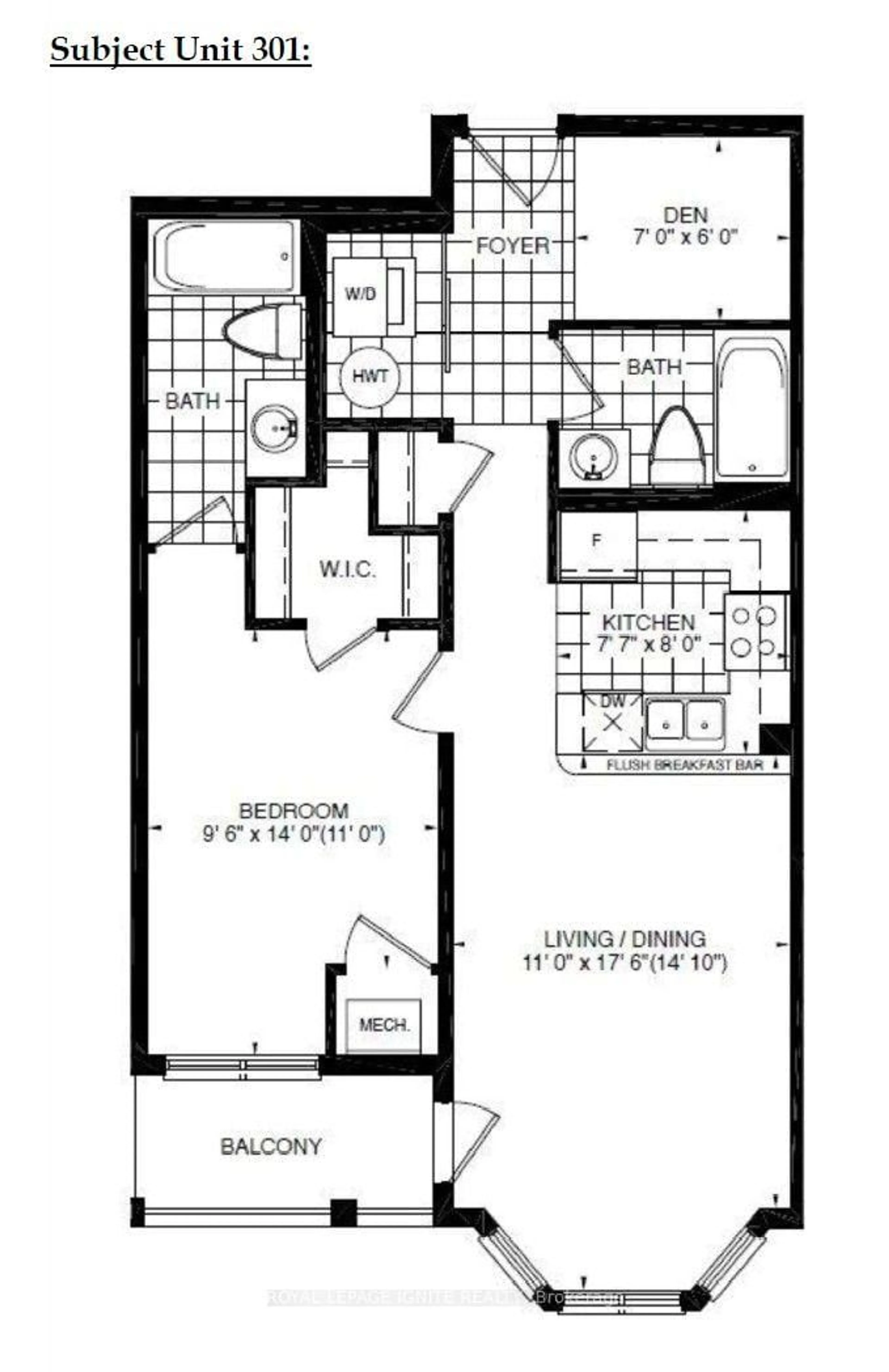 Floor plan for 65 Shipway Ave #301, Clarington Ontario L1B 0W2