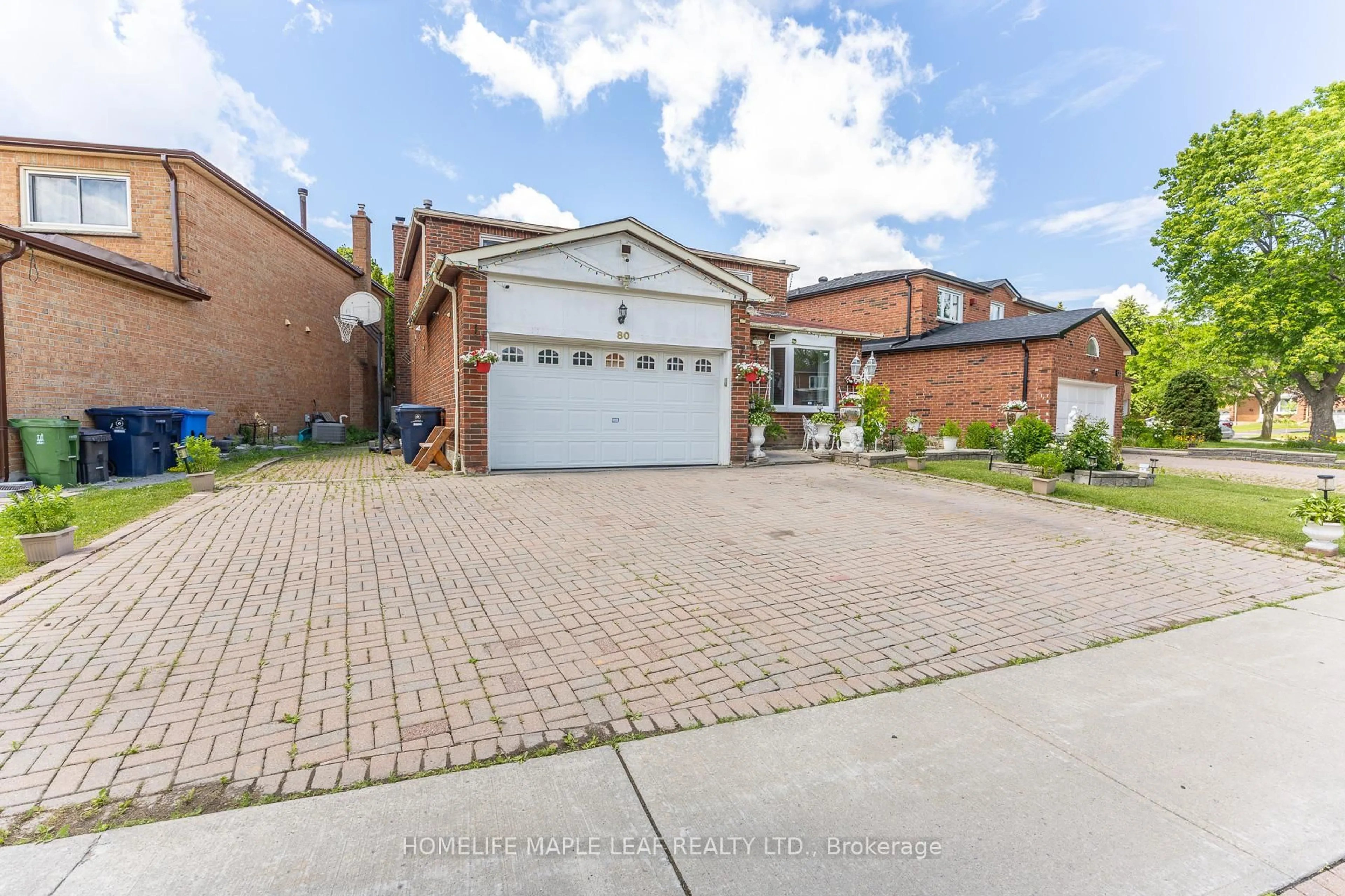 Home with brick exterior material, street for 80 Whistling Hills Dr, Toronto Ontario M1V 2B7