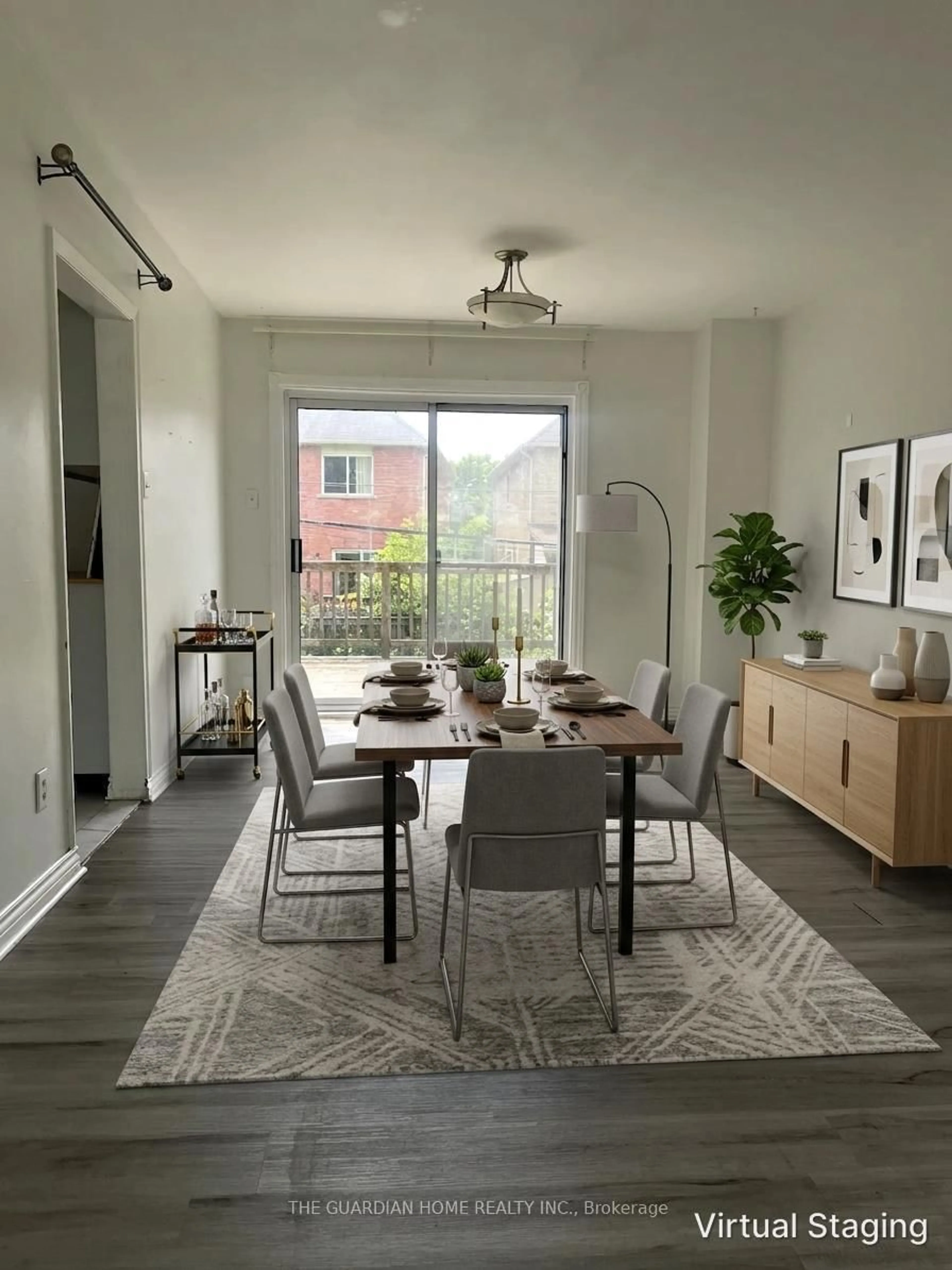 Dining room, wood/laminate floor for 62 Santamonica Blvd, Toronto Ontario M1L 4H5