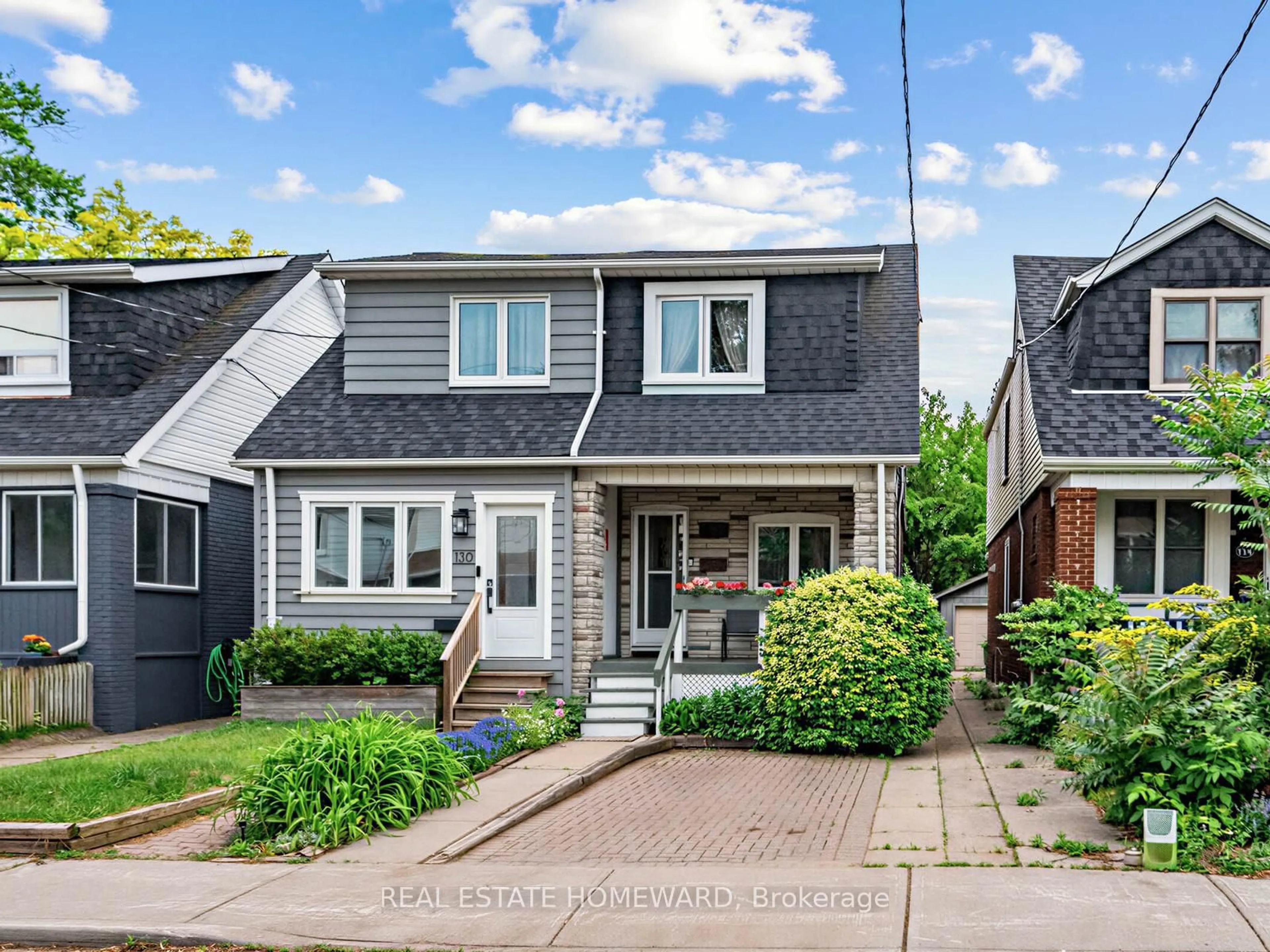 Home with brick exterior material, street for 132 Woodmount Ave, Toronto Ontario M4C 3Y8