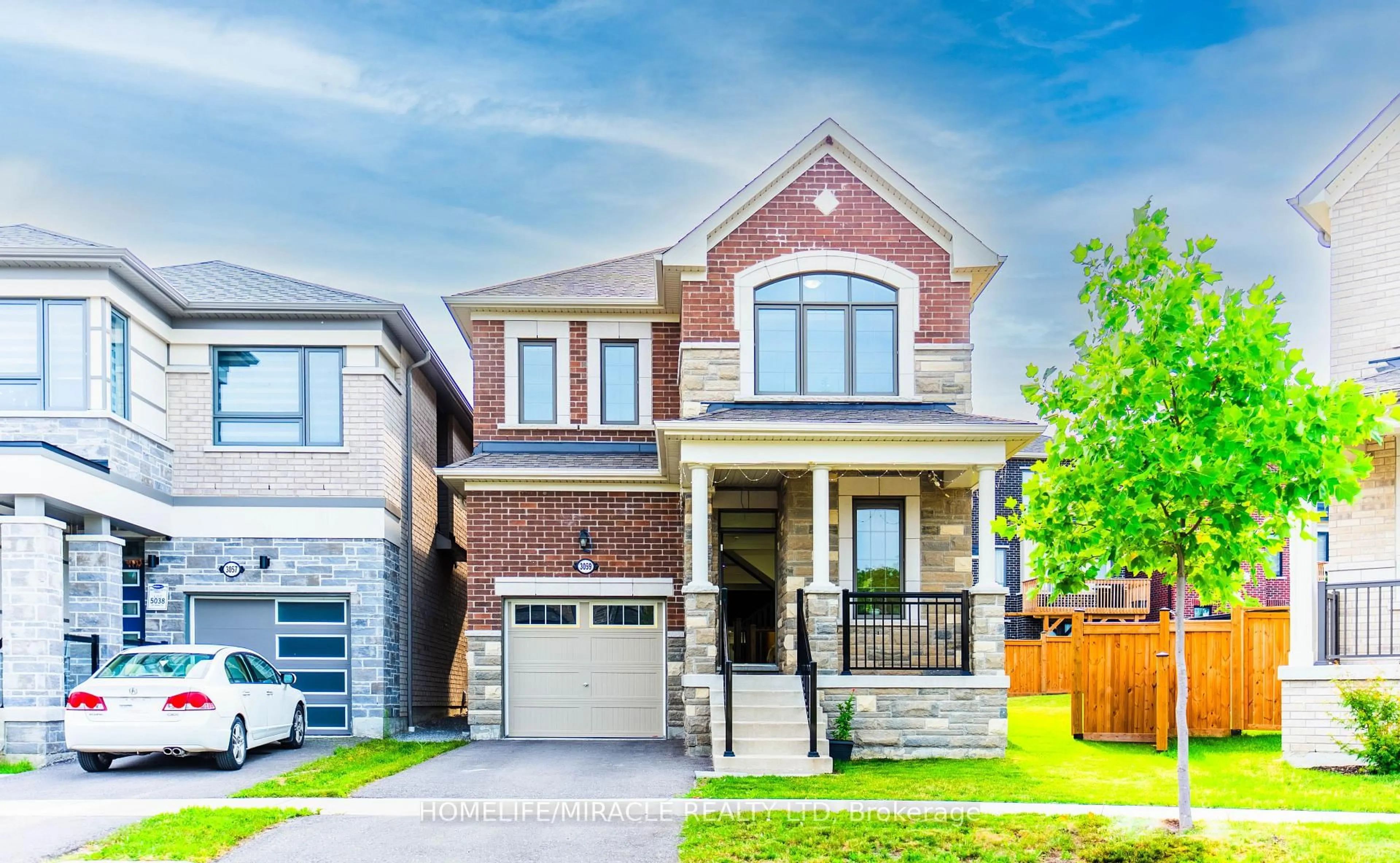 Home with brick exterior material, street for 3059 Hollyberry Tr, Pickering Ontario L1X 0N5