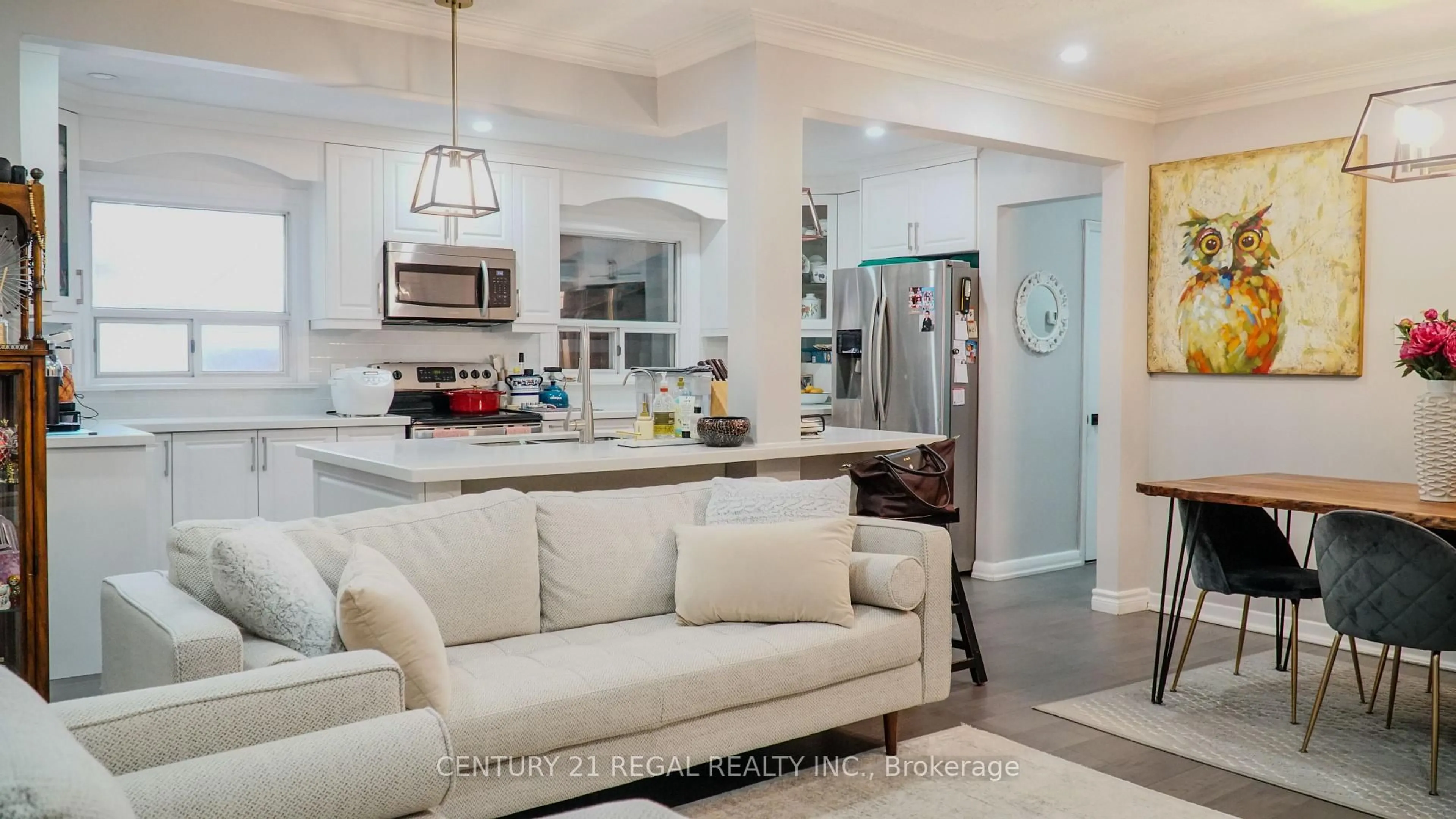 Open concept kitchen, ceramic/tile floor for 1507 Pharmacy Ave, Toronto Ontario M1R 2J7
