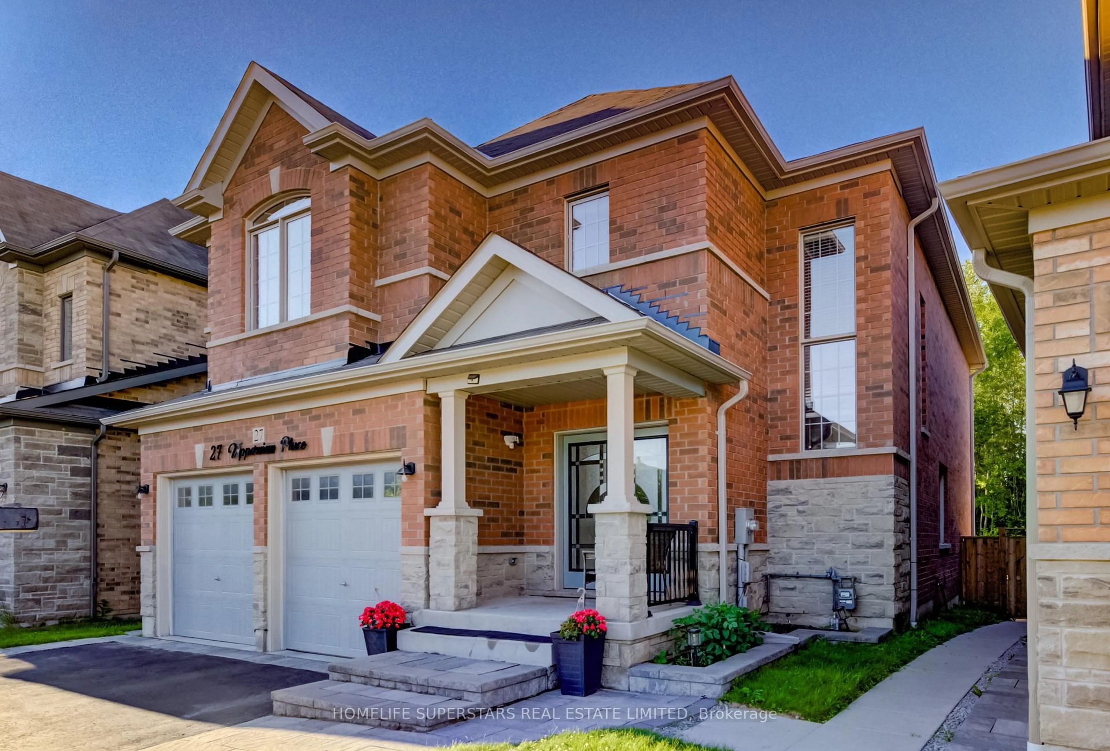Home with brick exterior material, street for 27 Upperview Pl, Whitby Ontario L1R 0N4