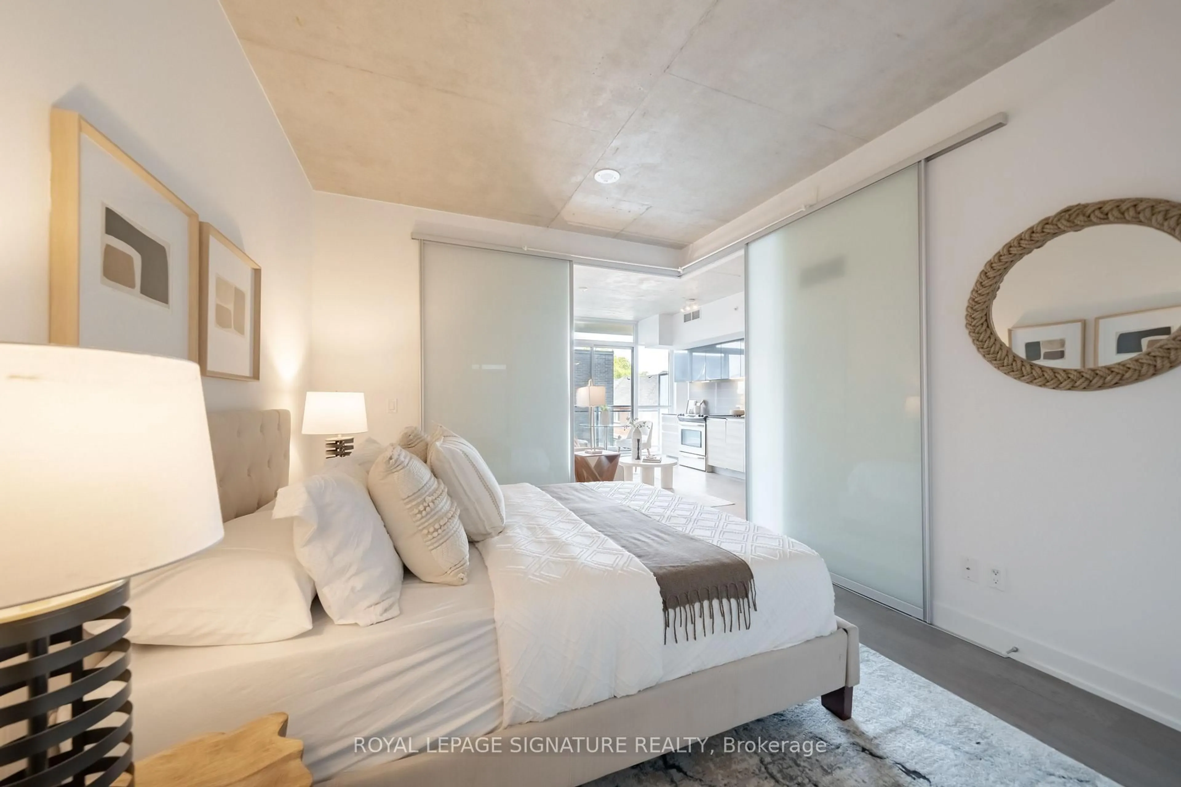 Bedroom with bed, unknown for 1190 Dundas St #406, Toronto Ontario M4M 0C5