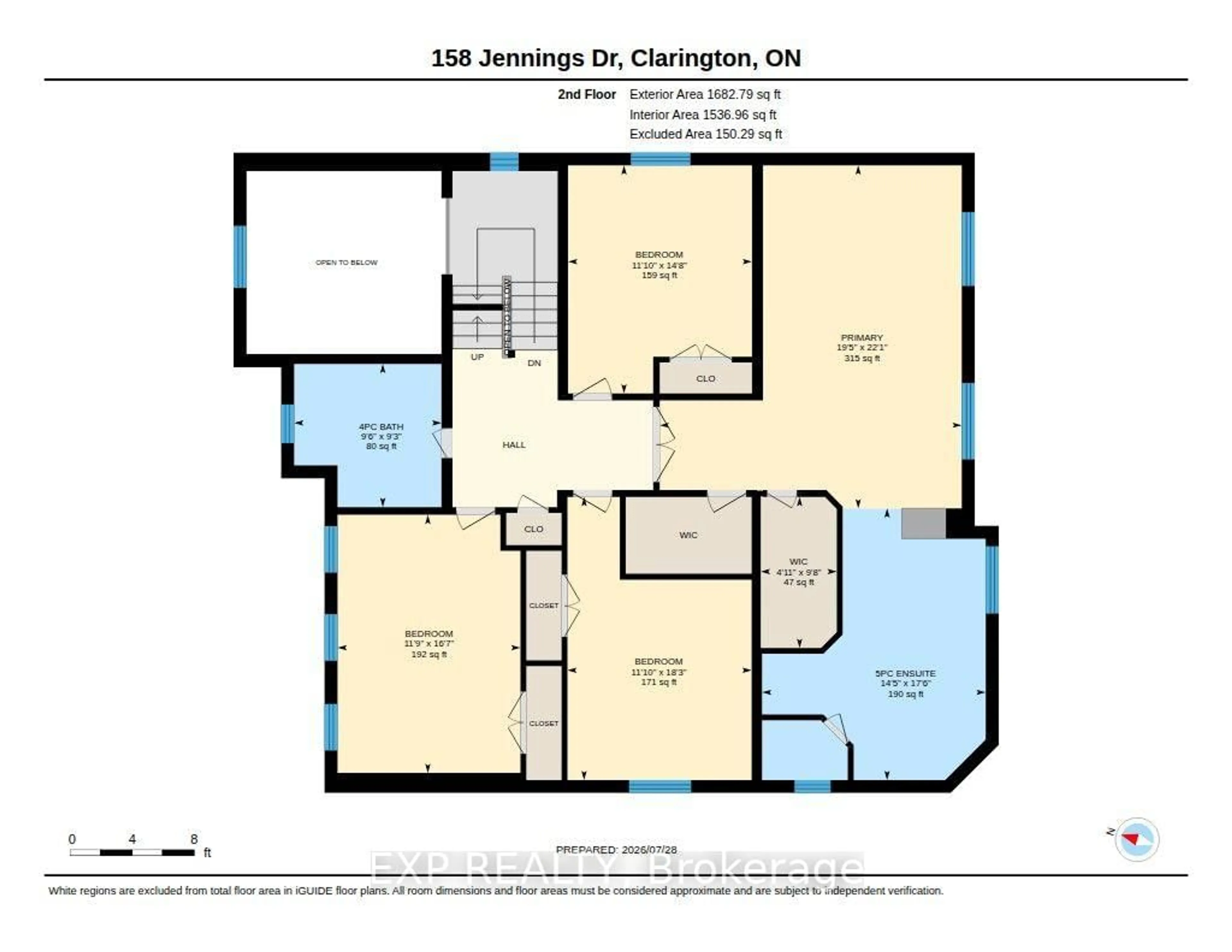 Floor plan for 158 Jennings Dr, Clarington Ontario L1C 0B8