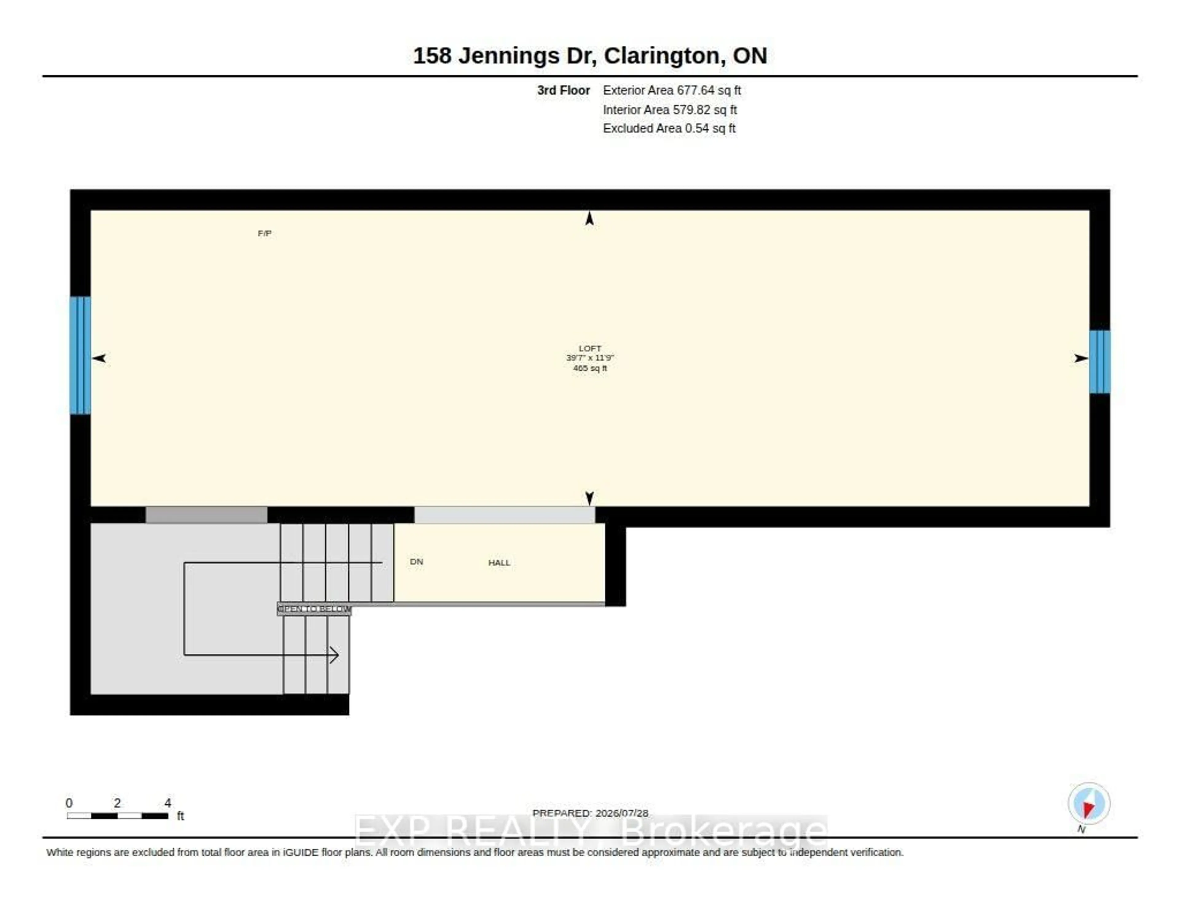 Floor plan for 158 Jennings Dr, Clarington Ontario L1C 0B8