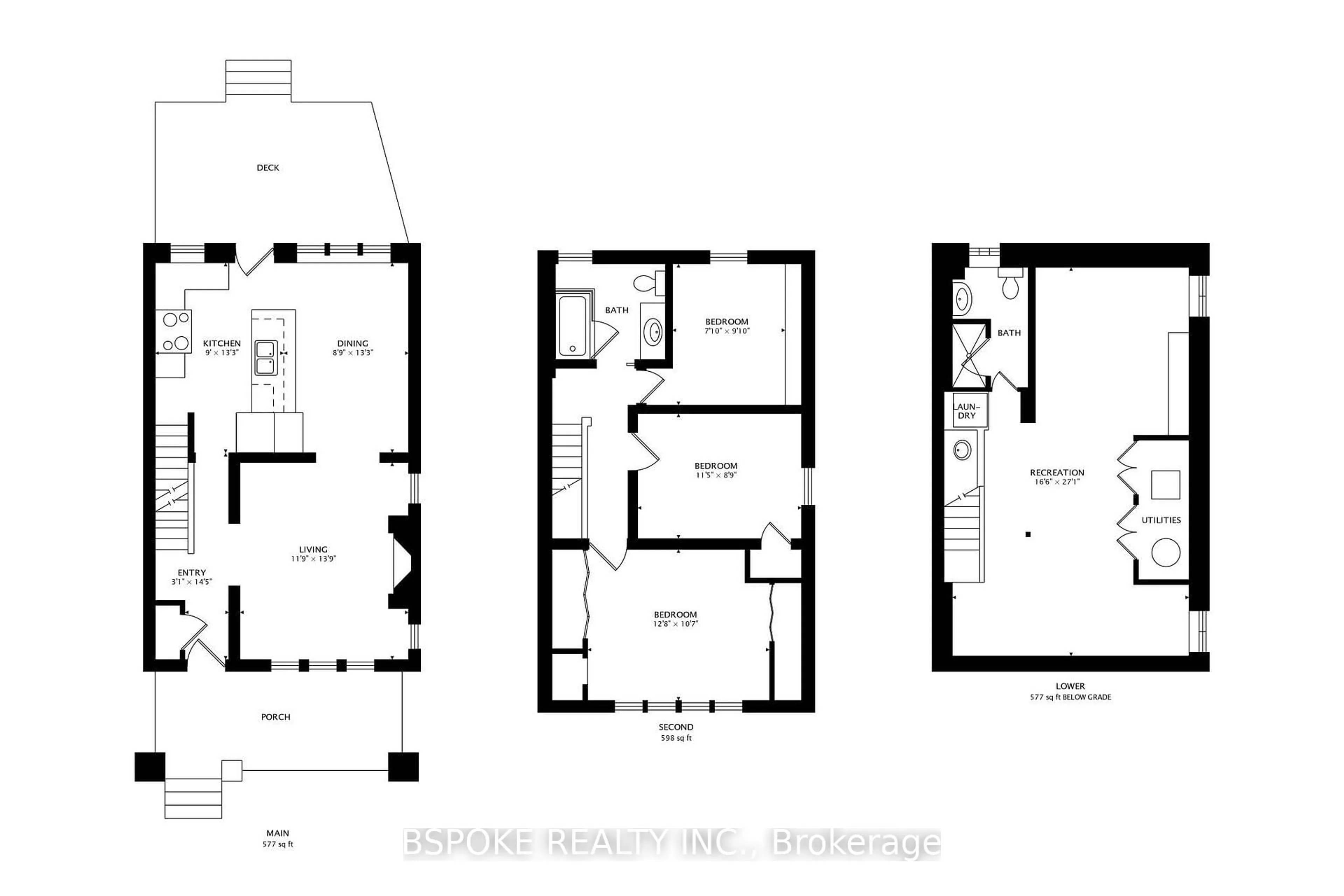 Floor plan for 214 Gainsborough Rd, Toronto Ontario M4L 3C6
