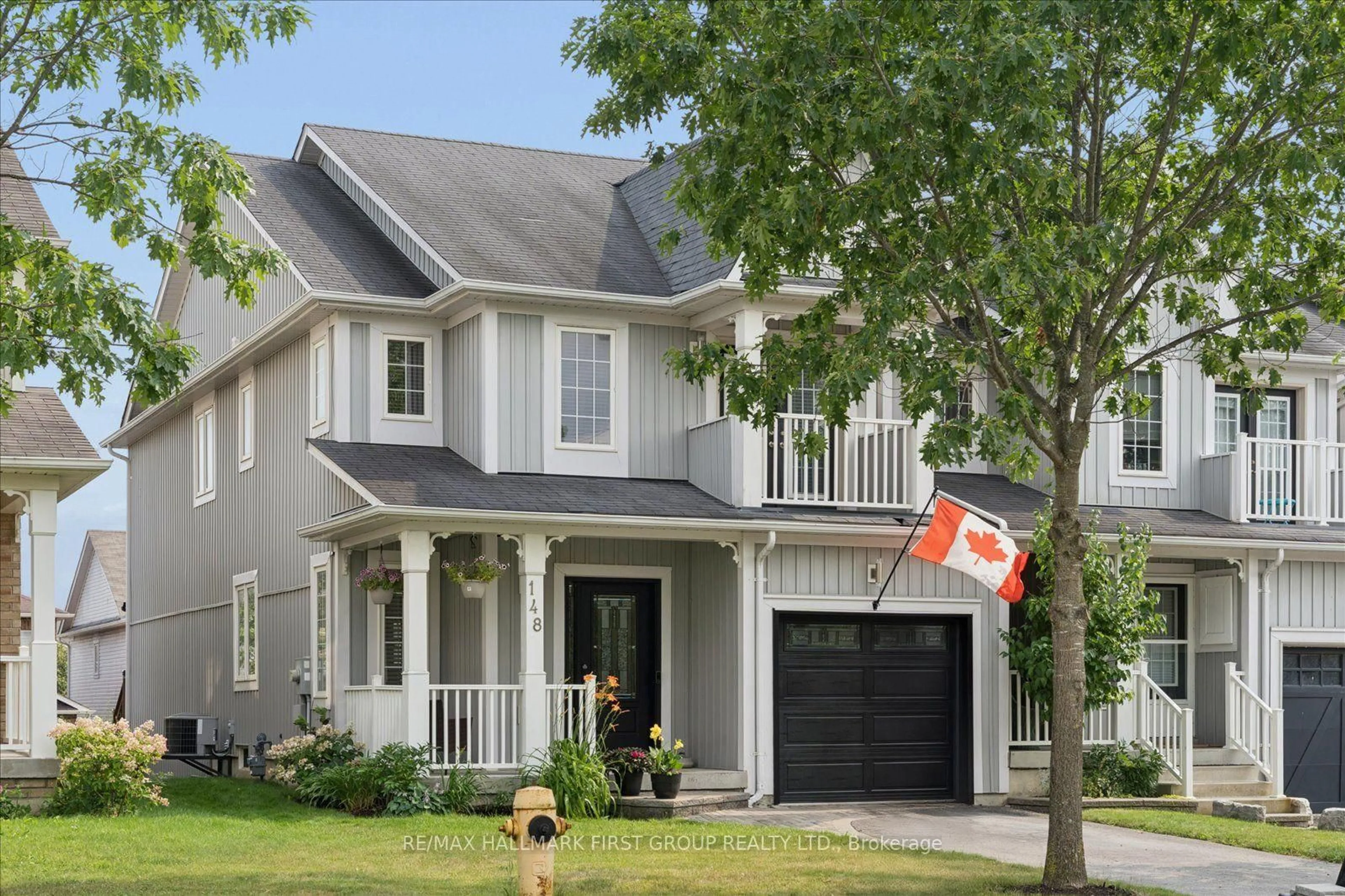 Home with vinyl exterior material, street for 148 Shrewsbury Dr, Whitby Ontario L1M 0E3