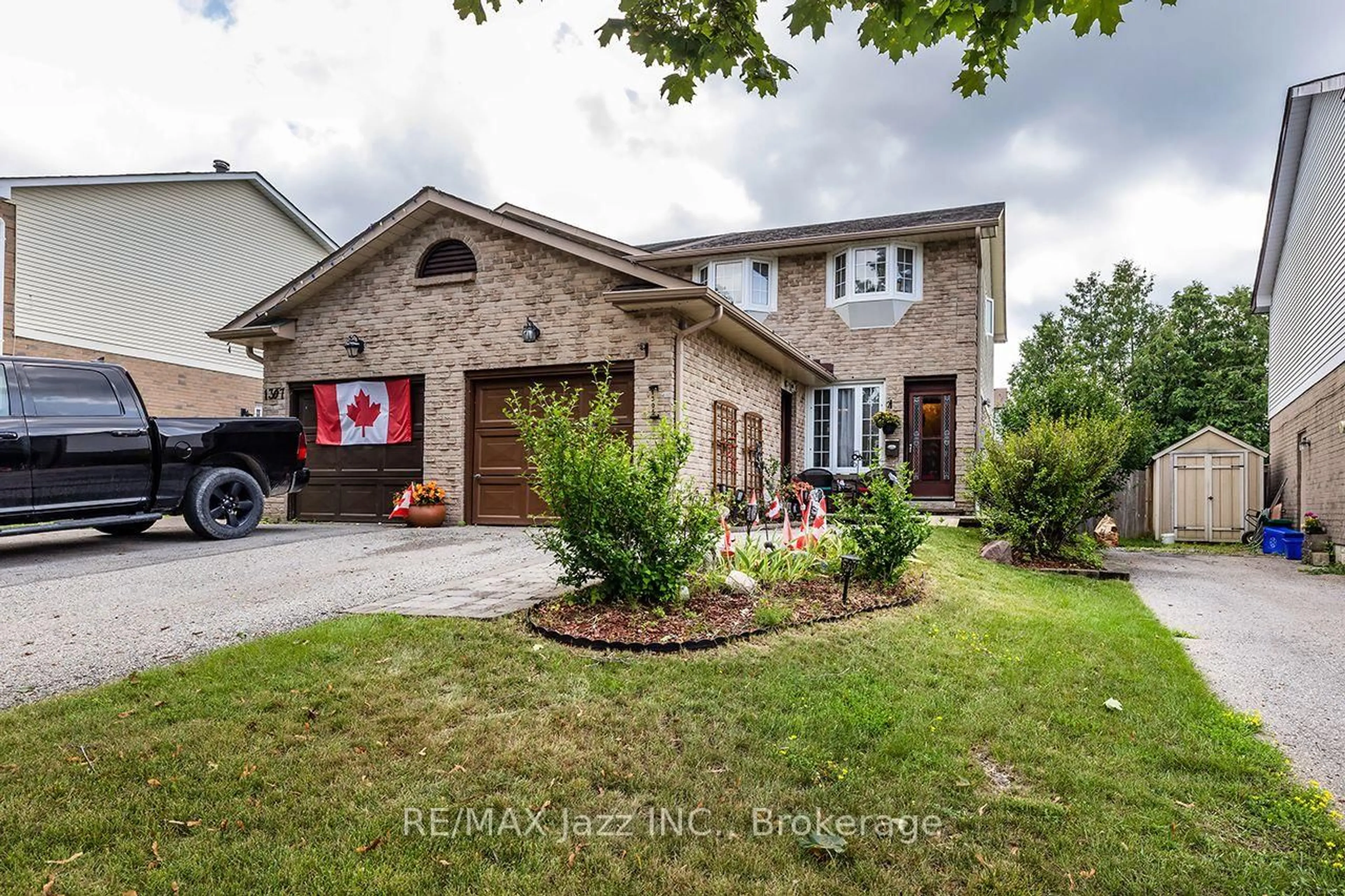 Home with brick exterior material, street for 1305 Sunnybrae Cres, Oshawa Ontario L1H 8E2