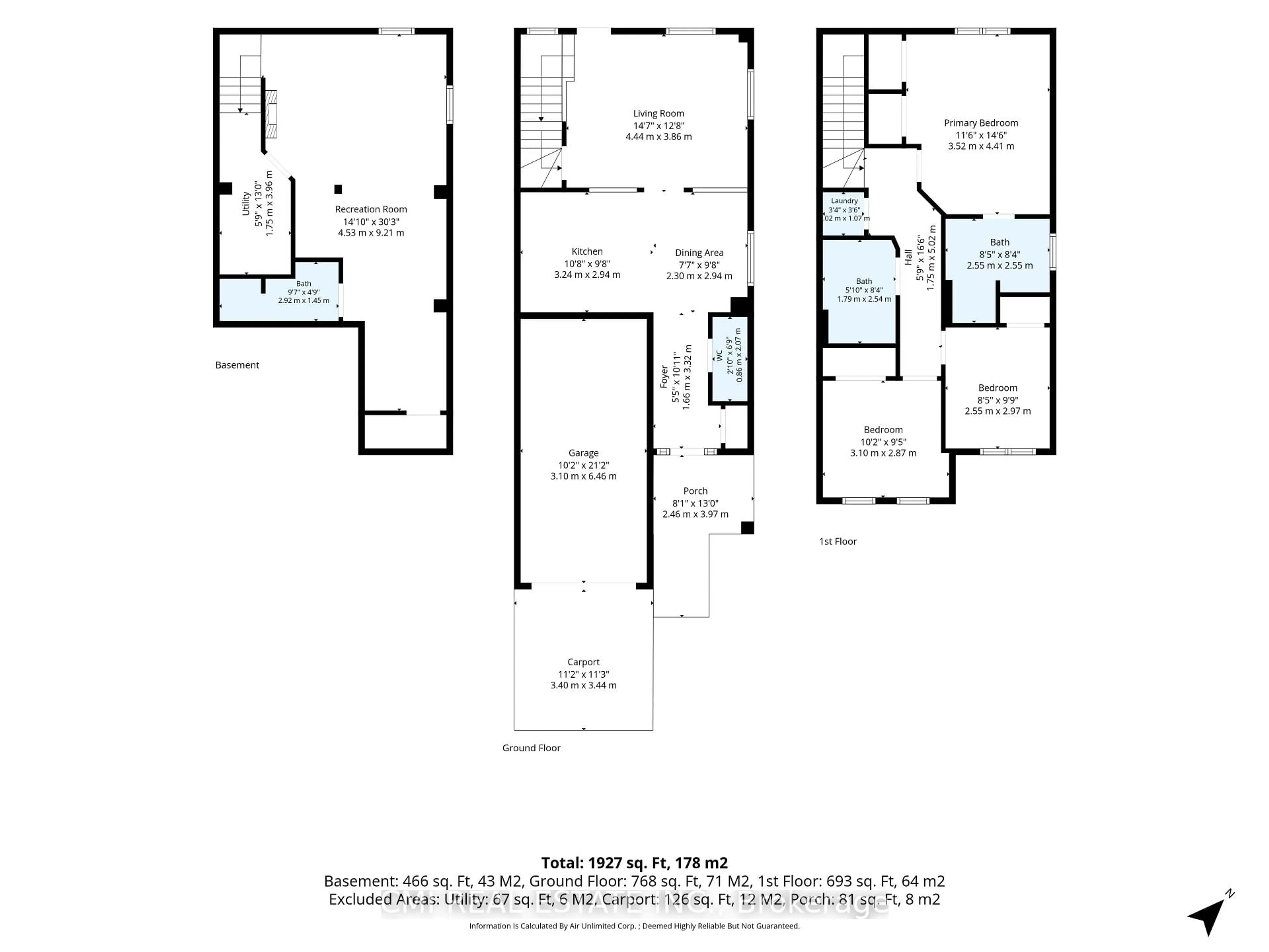Floor plan for 460 Woodmount Dr #7, Oshawa Ontario L1K 0K3