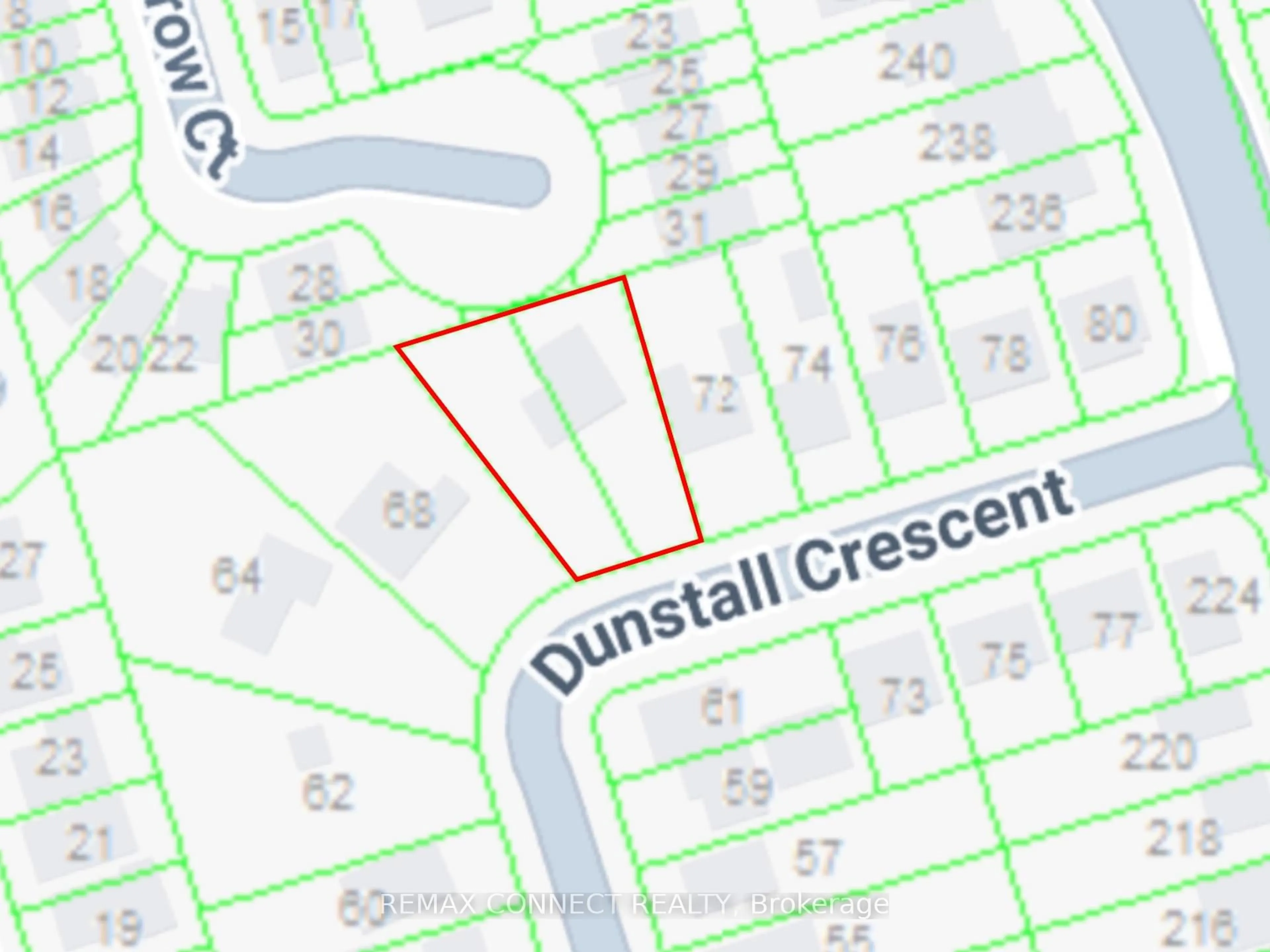 Picture of a map for 70 Dunstall Cres, Toronto Ontario M1E 3M4