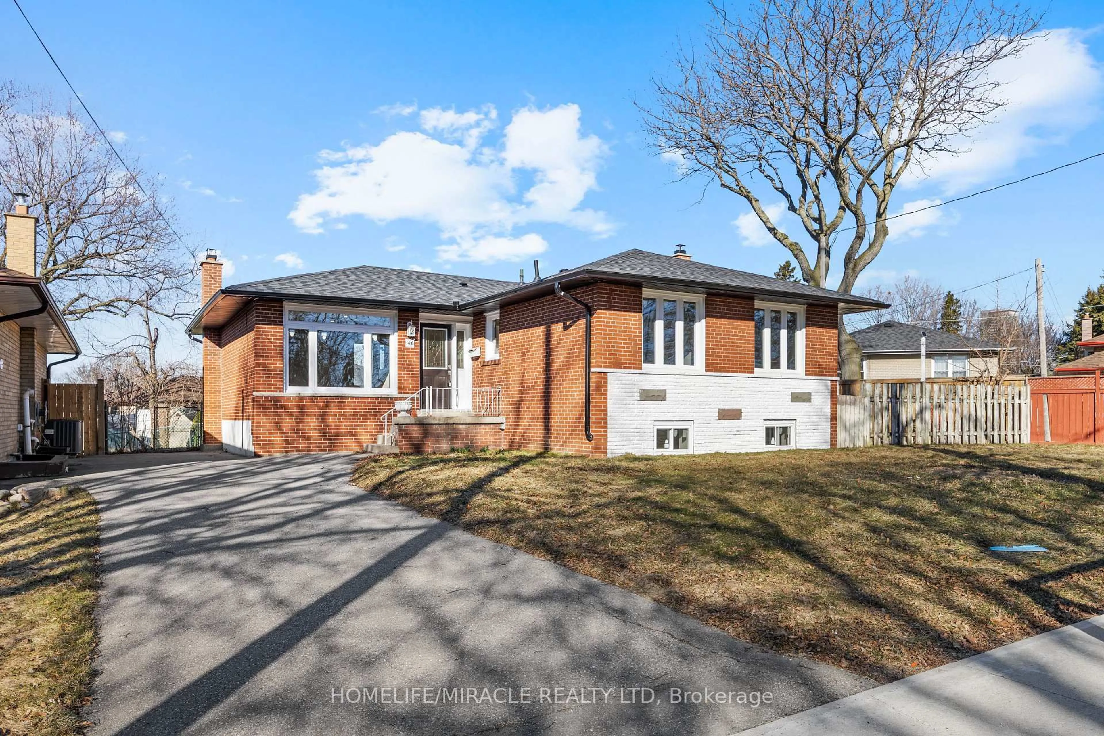 Home with brick exterior material, street for 46 Flintwick Dr, Toronto Ontario M1P 4G9