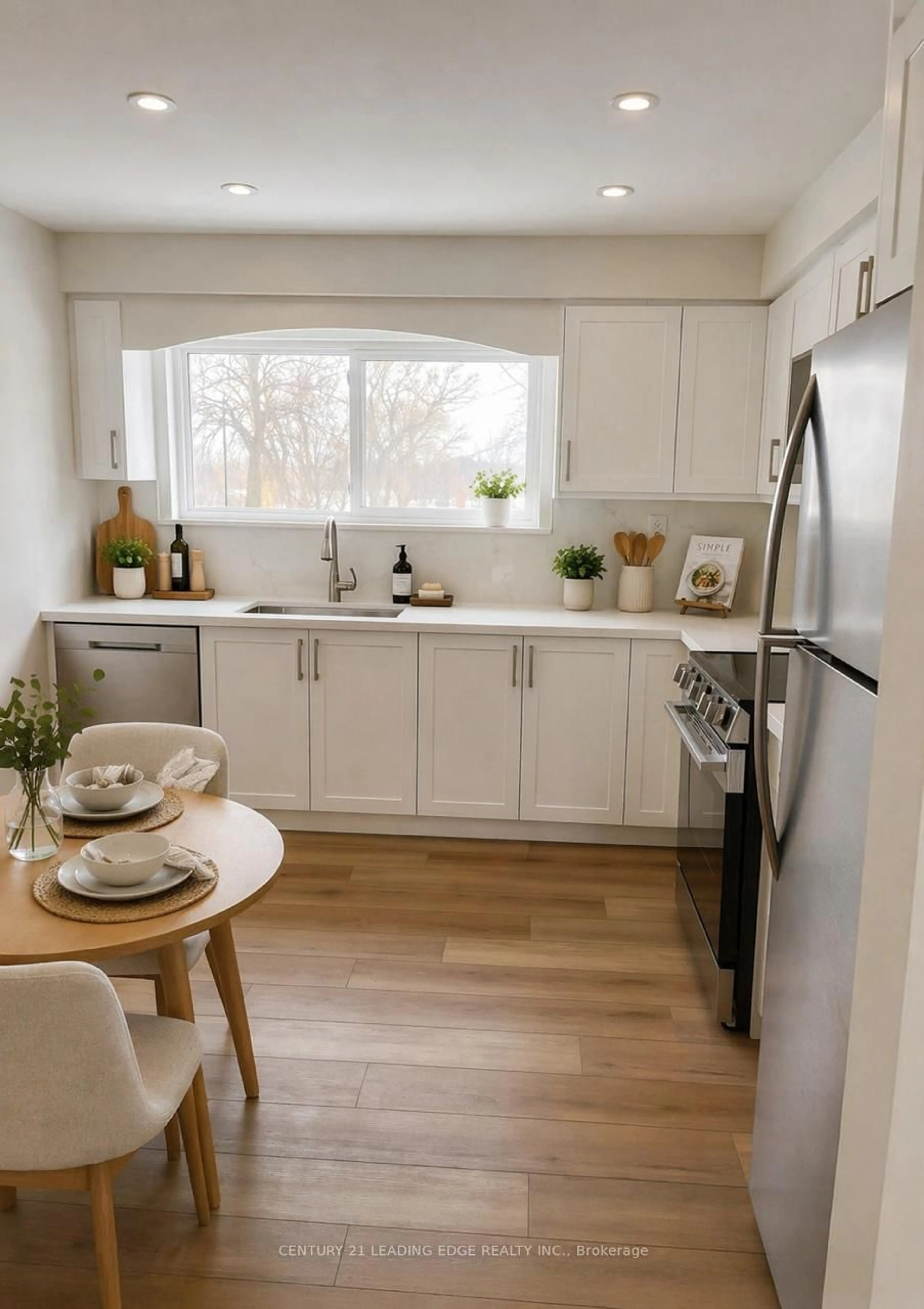 Open concept kitchen, wood/laminate floor for 24 King Henrys Blvd, Toronto Ontario M1T 2V4